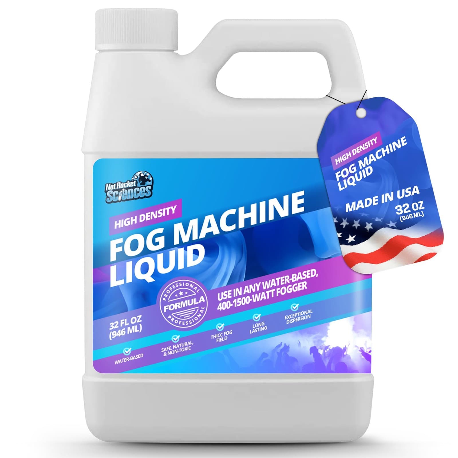 32oz Fog Machine Liquid Smoke - Pro-Grade Smoke Machine, High Density Fog Jui...