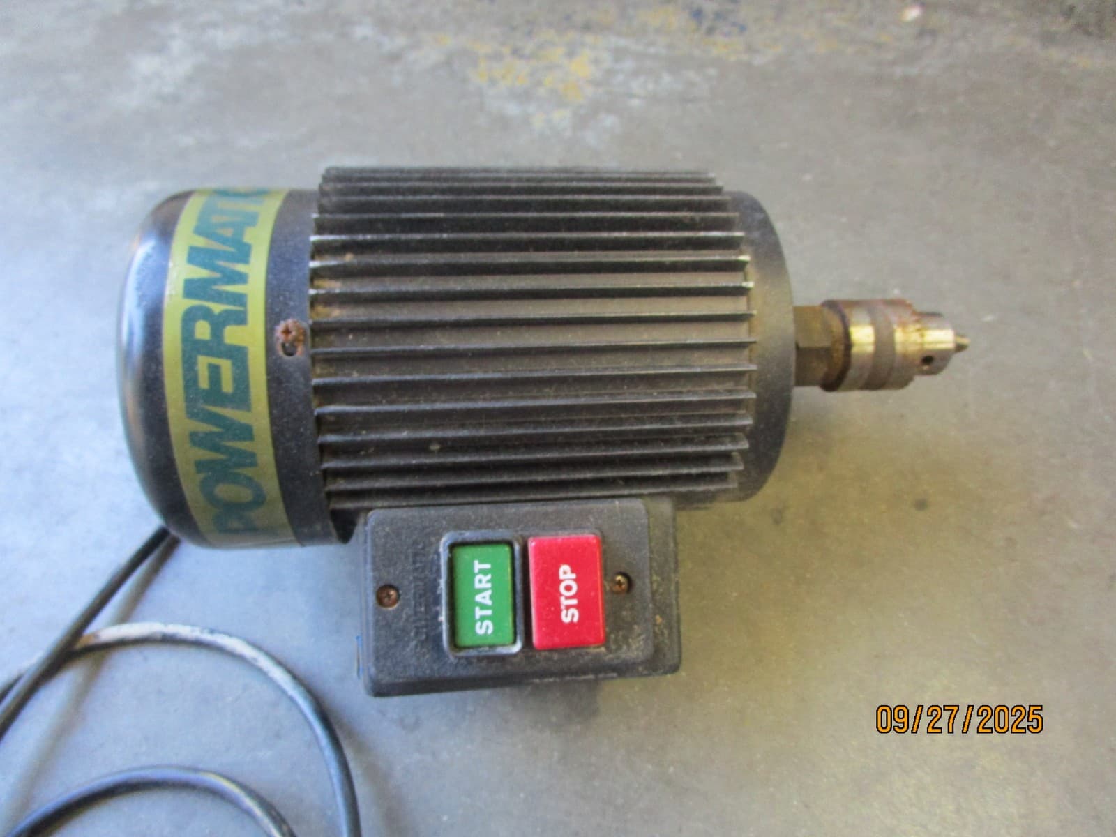 Powermatic 719A Mortiser Electric Motor 1hp w On/Off Switch