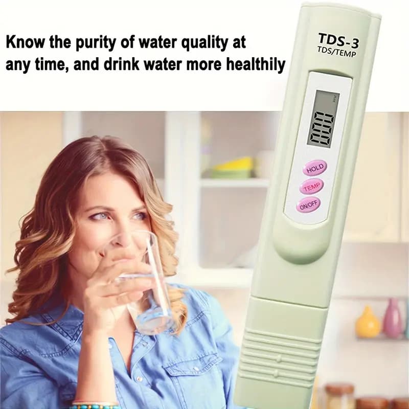 Handheld Water Quality Hardness Purity Digital LCD Meter 0-9990 PPM TDS TDS-3 6