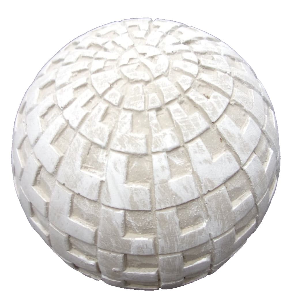 Latex garden ball mold 3.5" W x 3.75"H plaster concrete casting sphere mould 4