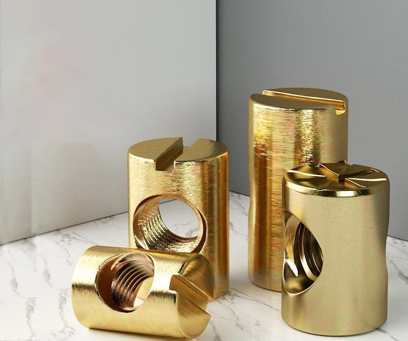 binifiMux 20-Pack M8 x 15mm Barrel Nuts Wood Crib Nus for Furniture bronze  2