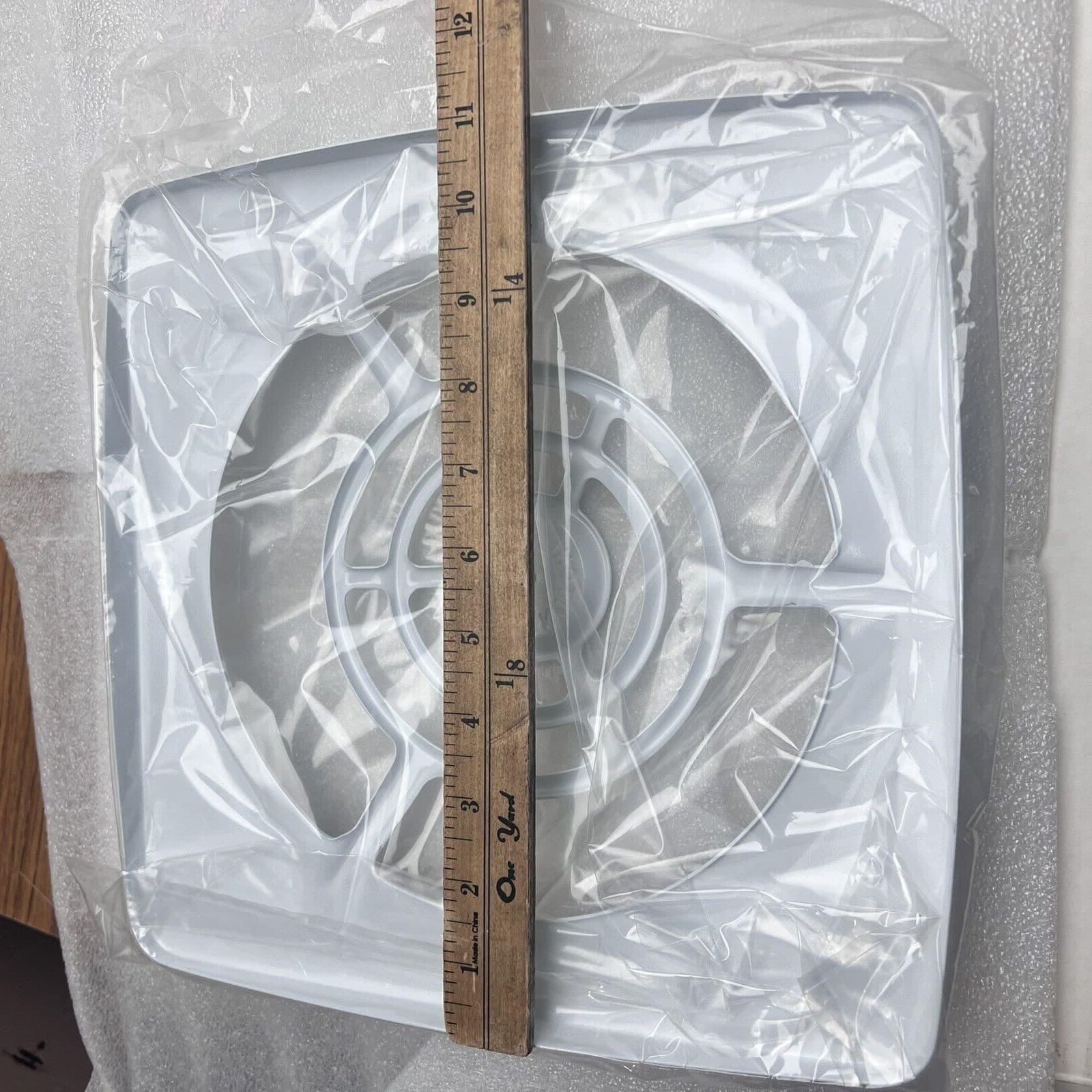 LOT OF 2-NUTONE-S17702206-UTILITY FAN GRILLE ASSEMBLY WHITE 11" X 11" X 2" 6