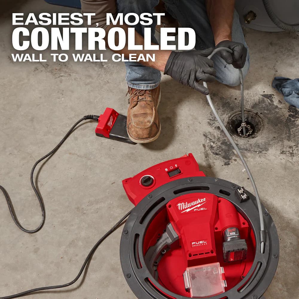 Milwaukee 2519-21 M12 FUEL 12V High Speed Chain Snake for 1-1/4"-2" Pipes 5