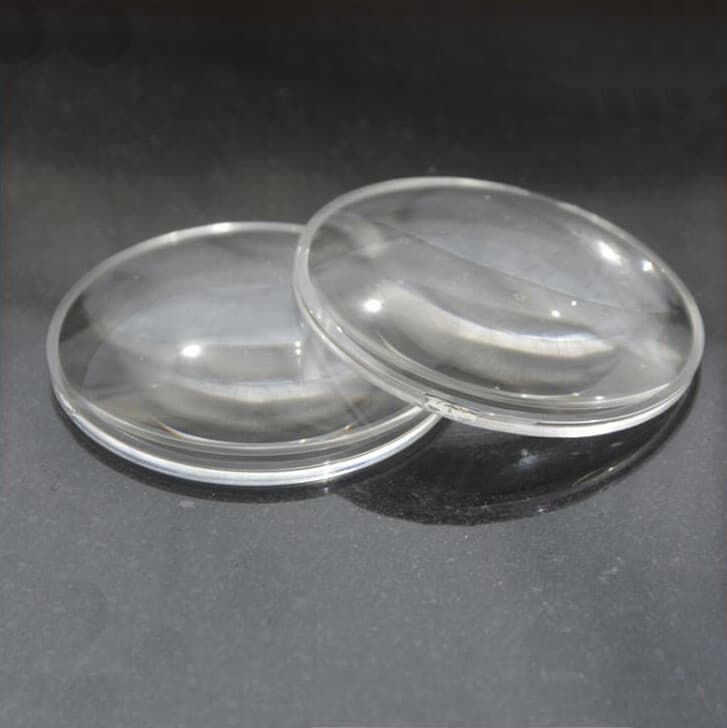 2PCS 42mm Optical Plano Convex Lens 3D VR Glass Aspherical Lenses Focal 65mm 2