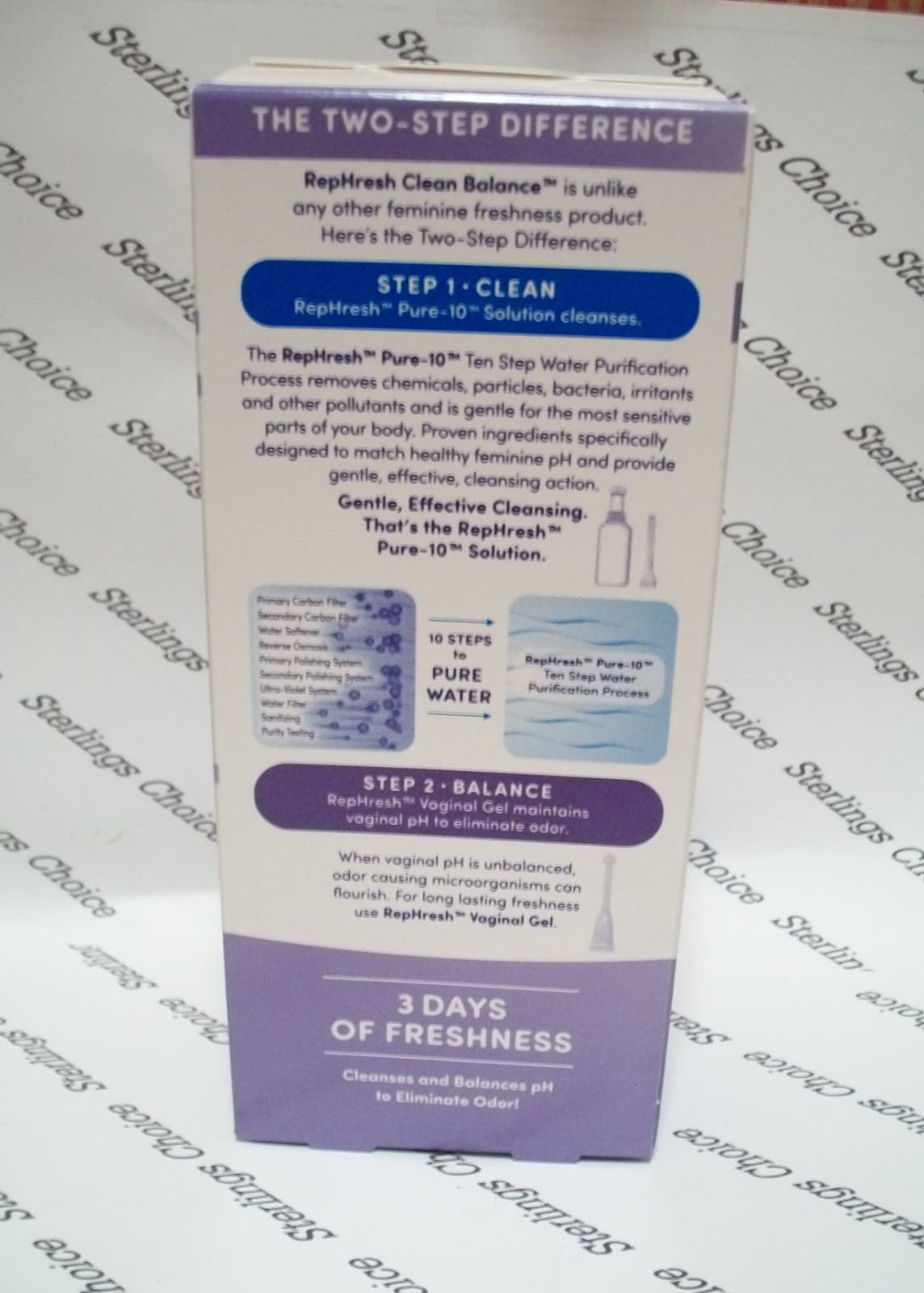 RepHresh Clean Balance Feminine Freshness 2-Step Kit Exp. Read Description 2