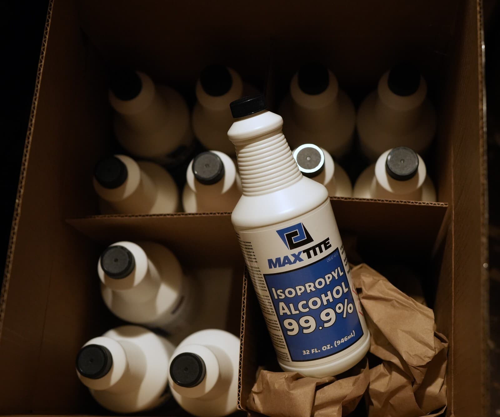 Isopropyl Alcohol 99.9% Anhydrous Laboratory Grade Highest Purity Quart 32oz IPA 5