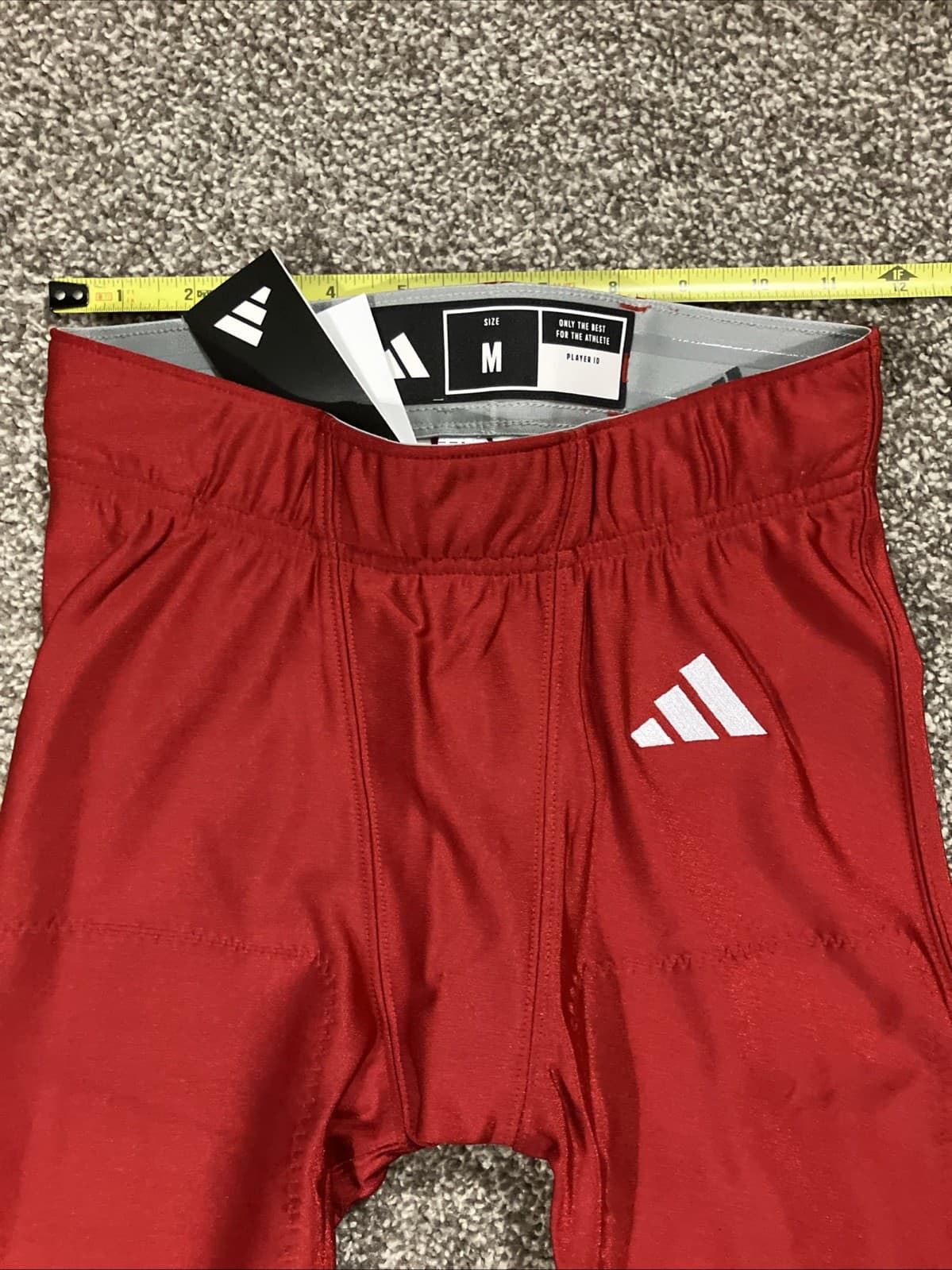 Adidas Press Coverage Football Pants Red Kids Youth Sz Medium- No Pads Included 6