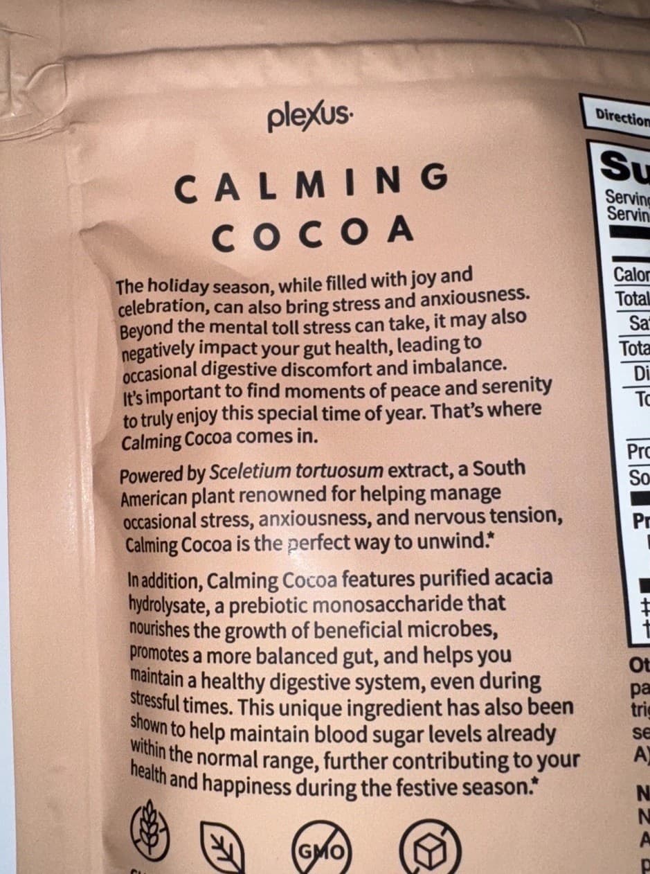 New Plexus Prebiotic Calming Hot Cocoa Powder - “Serenity In Every Sip” 9/26 Exp 5