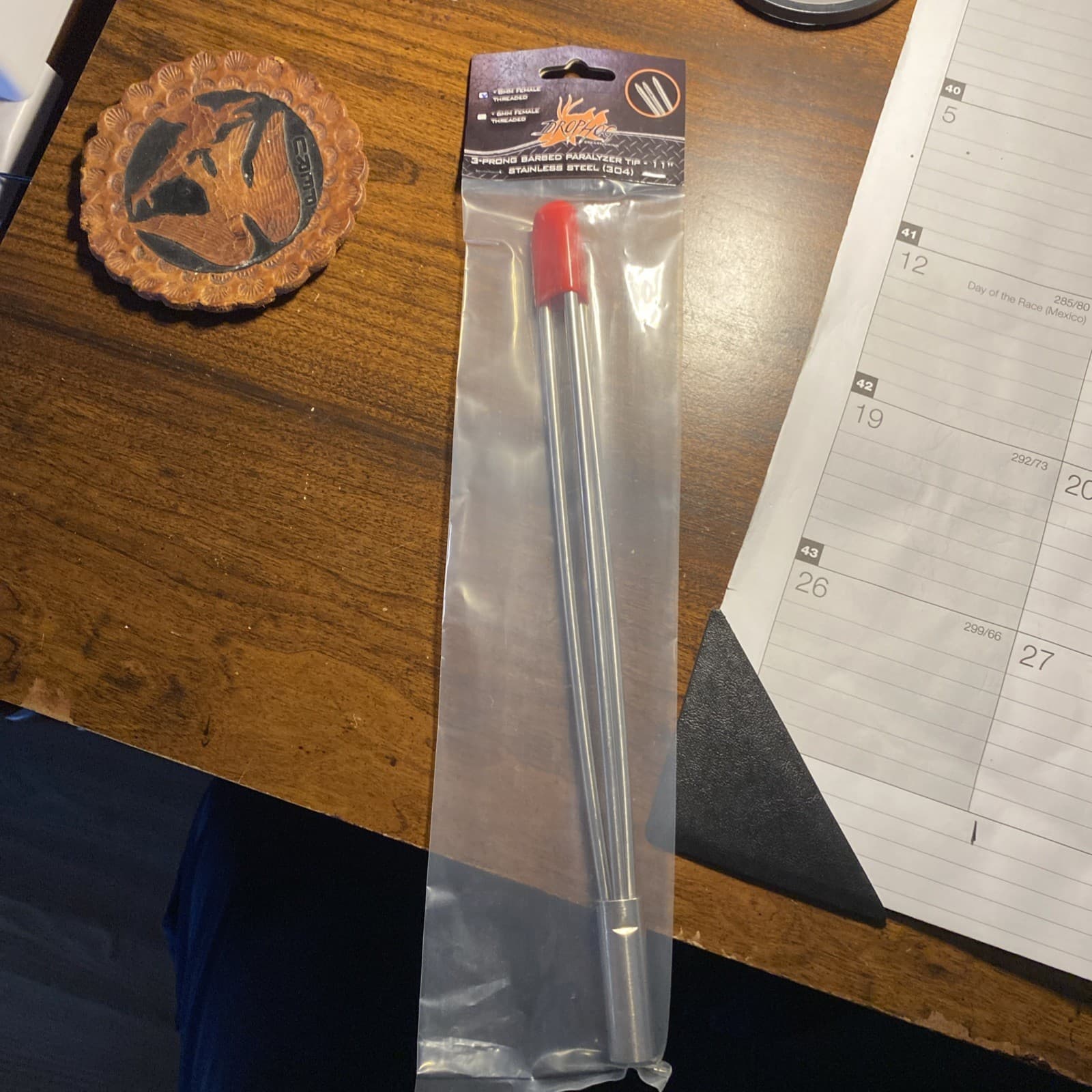 Scuba Spearfishing 11" Stainless Steel Pole Spear 3 Prong Paralyzer Tip 8mm