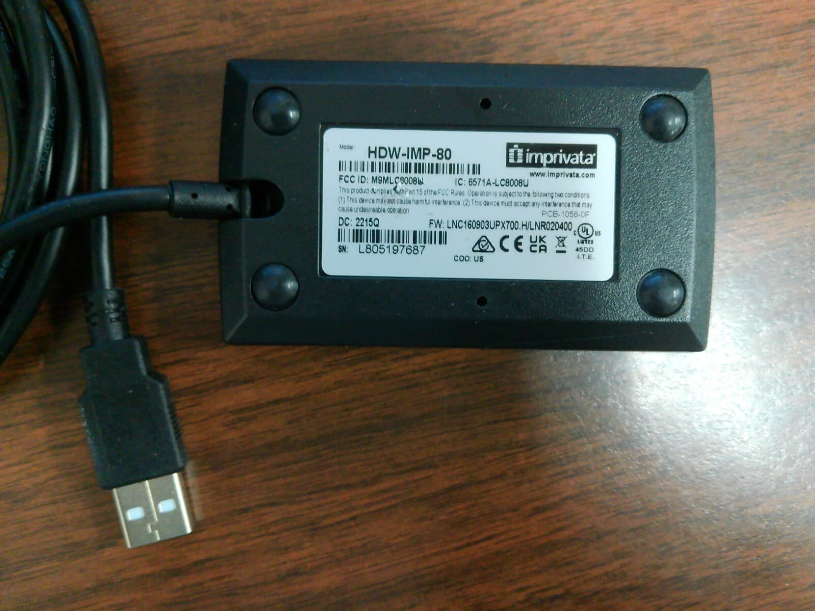 HDW-IMP-80 Imprivata RF IDEAS Radio Frequency Proximity Reader 2