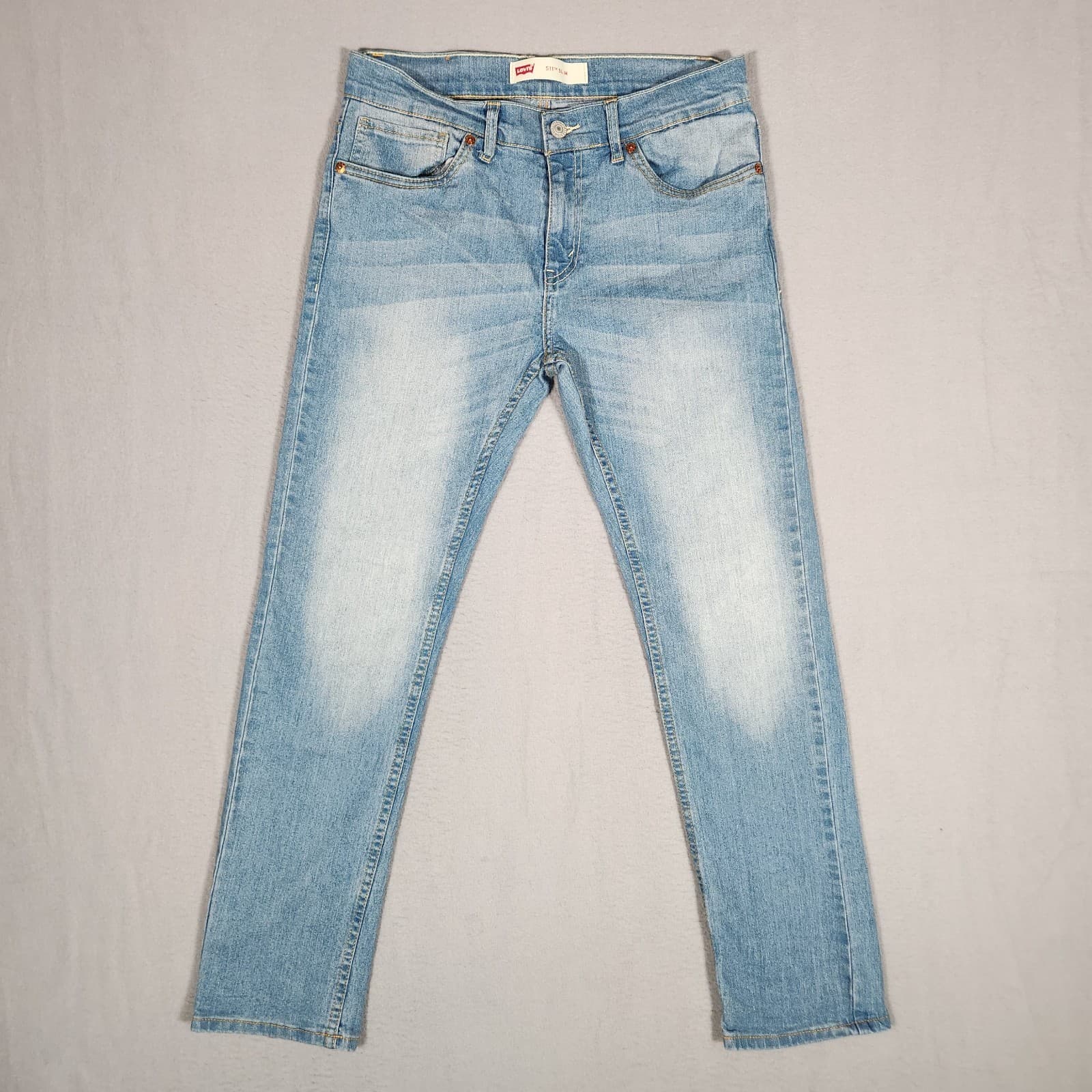 Levis 511 Jeans Youth Boys 18 Regular 29x29 Blue Slim Light Wash Denim Stretch