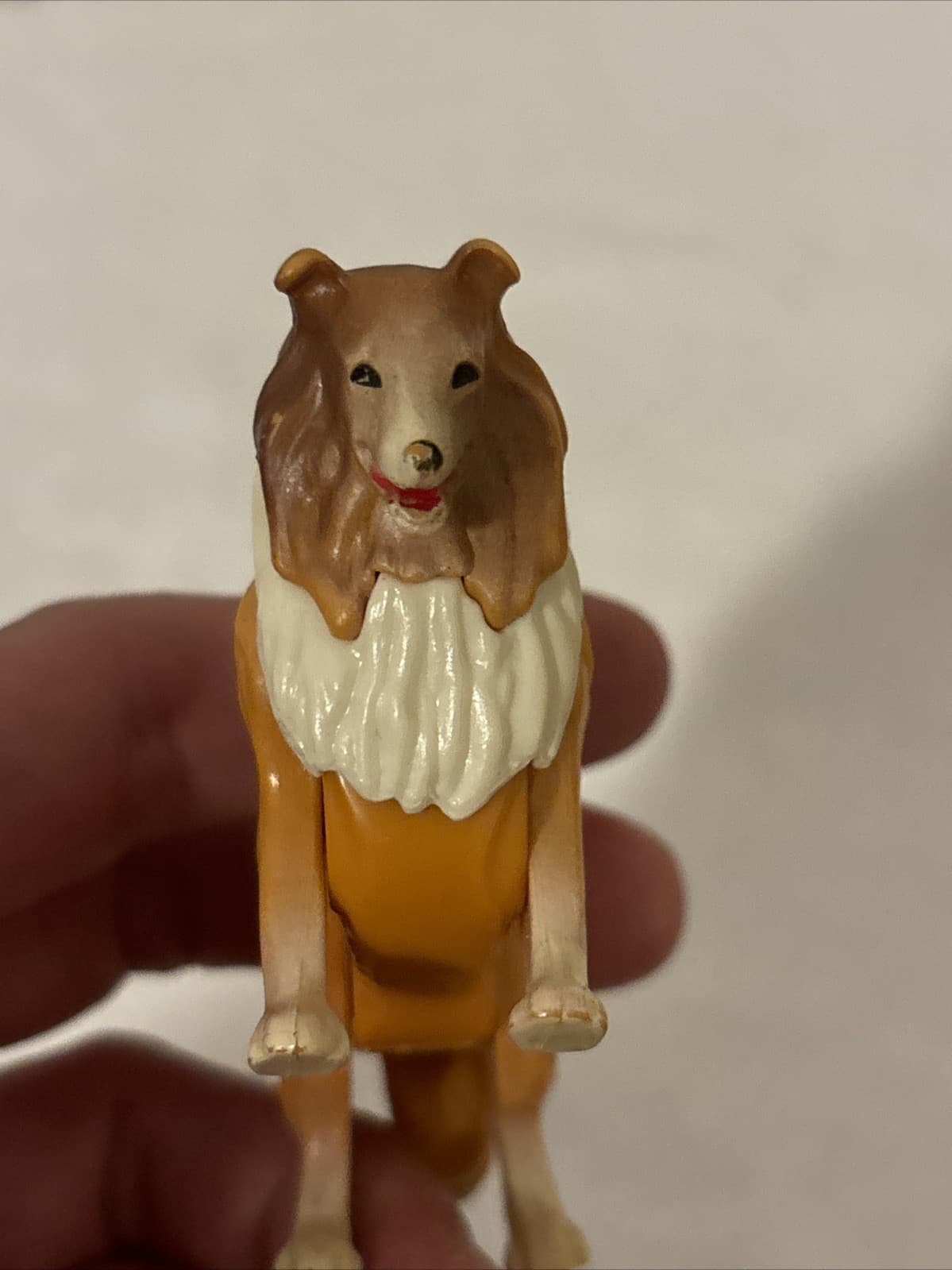 Vintage 1970's Fisher Price Collie Dog Figure Dollhouse Hong Kong FREE SHIP 2