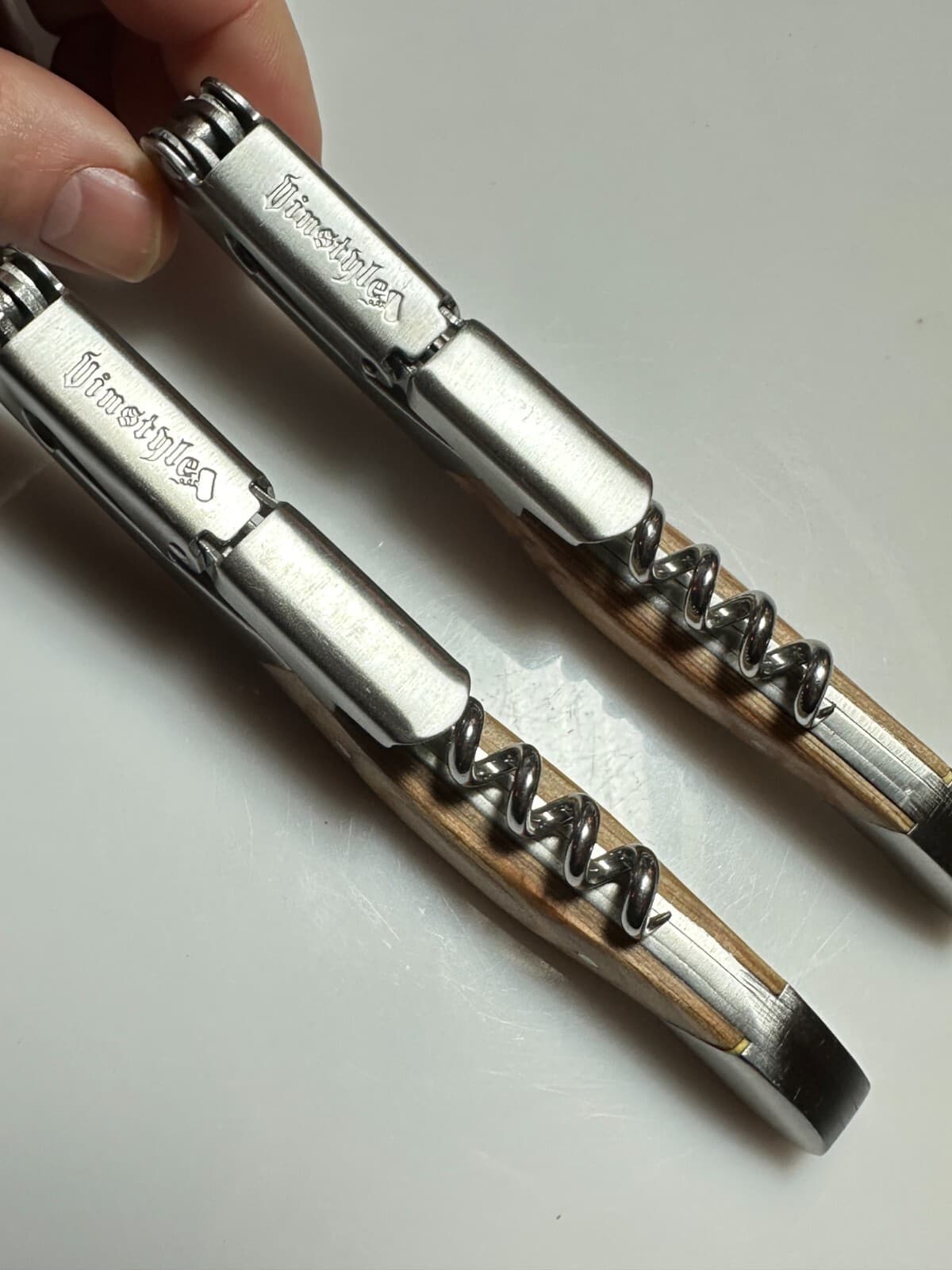 (2) Vinstyle OAKVILLE GROCERY Quality Hefty Waiters Corkscrews Wine Opener 3