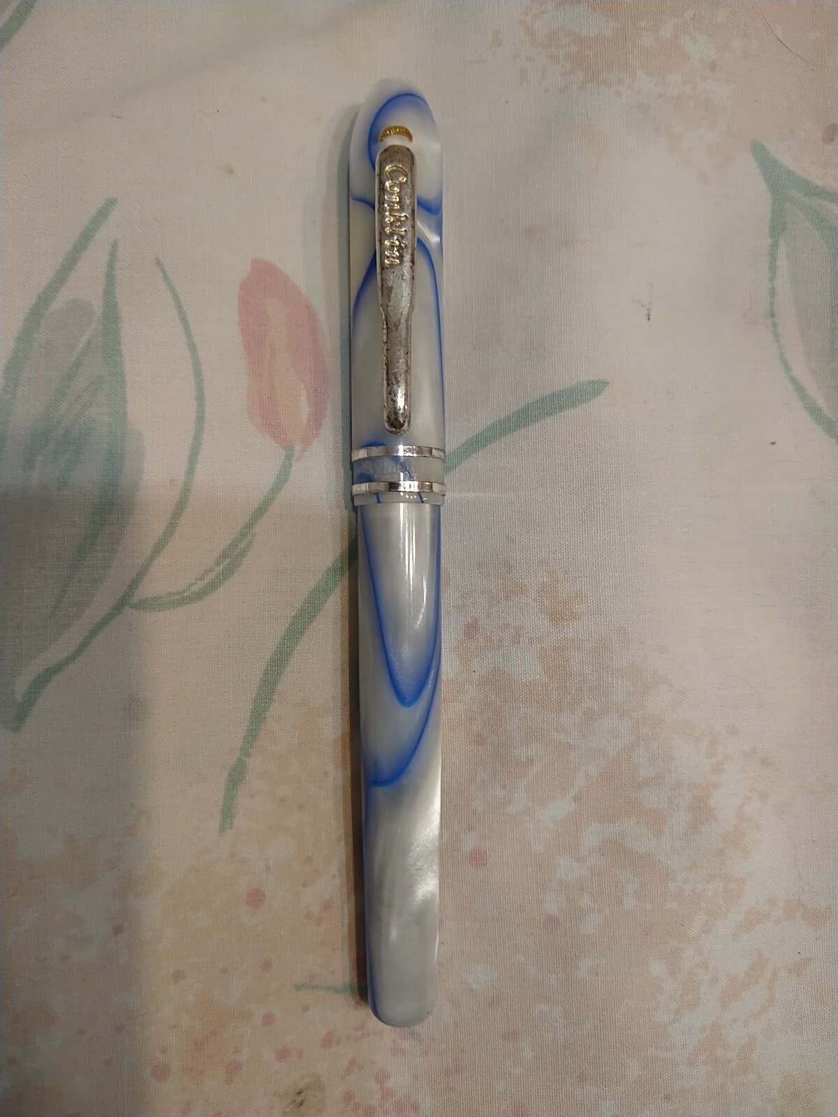 Conklin Symetrik Modern Blue & White Marble Roller Ball Pen  2