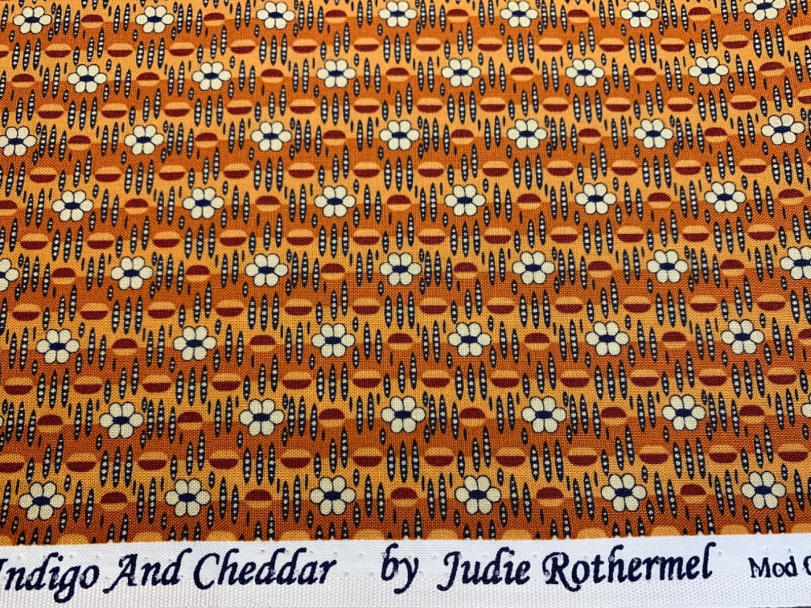 Cotton Fabric 1800s Civil War Repro INDIGO &CHEDDAR Rothermel Marcus Fabrics FQ 2