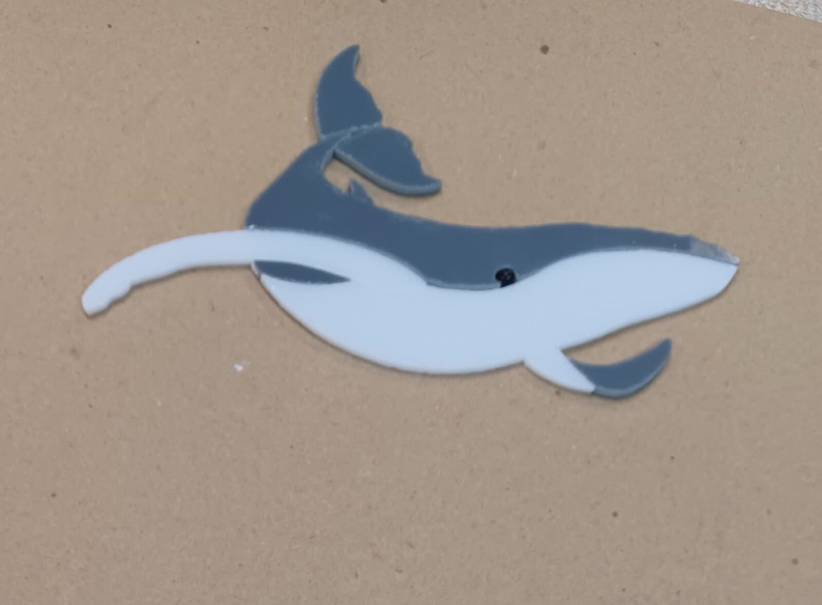 Pre cut Stained Glass Art Kit Humpback Whale Mosaic Inlay Garden Stone 2