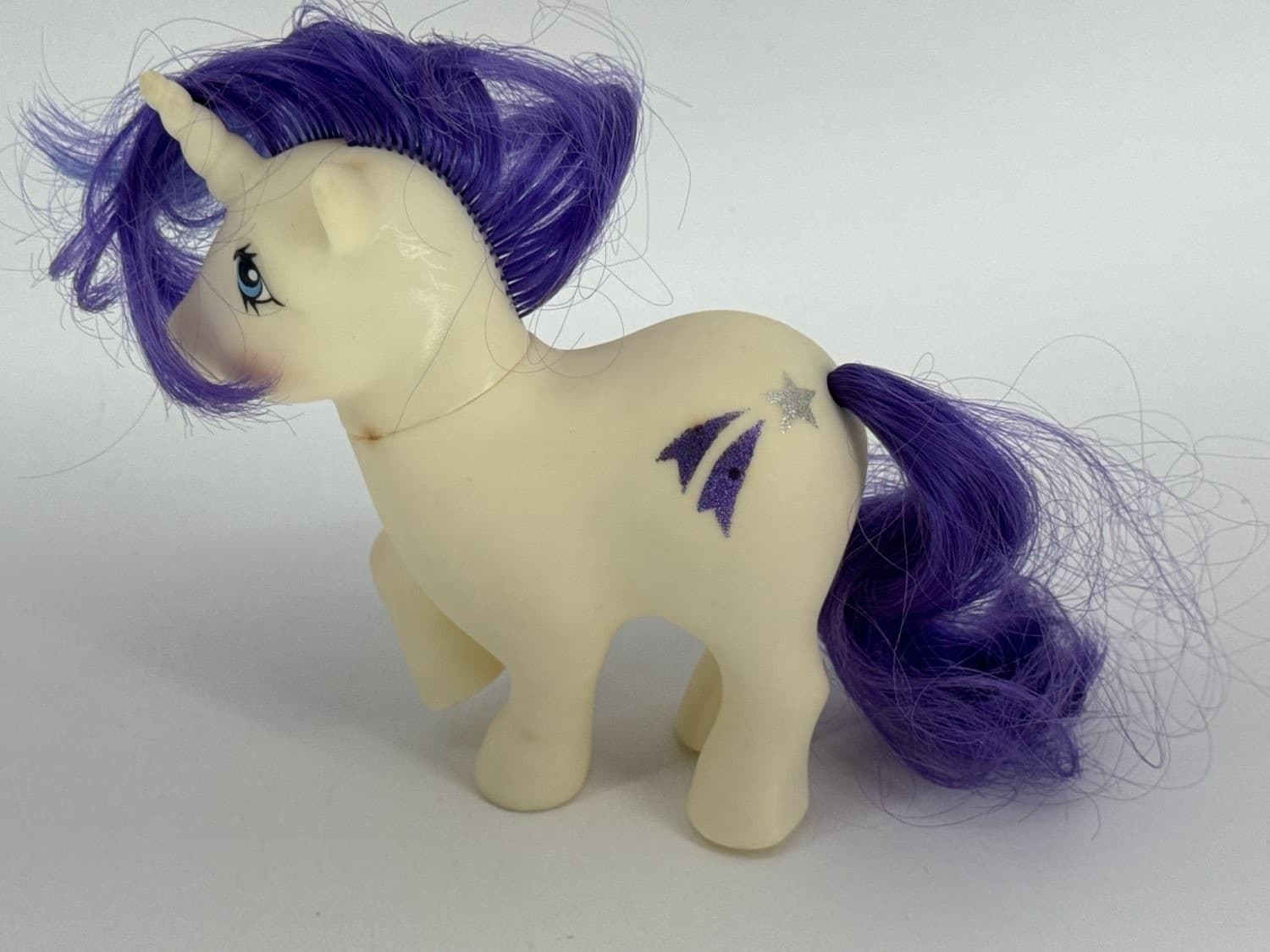 MLP G1 Glory Unicorn 1983 Hasbro Purple Blue Hair 4