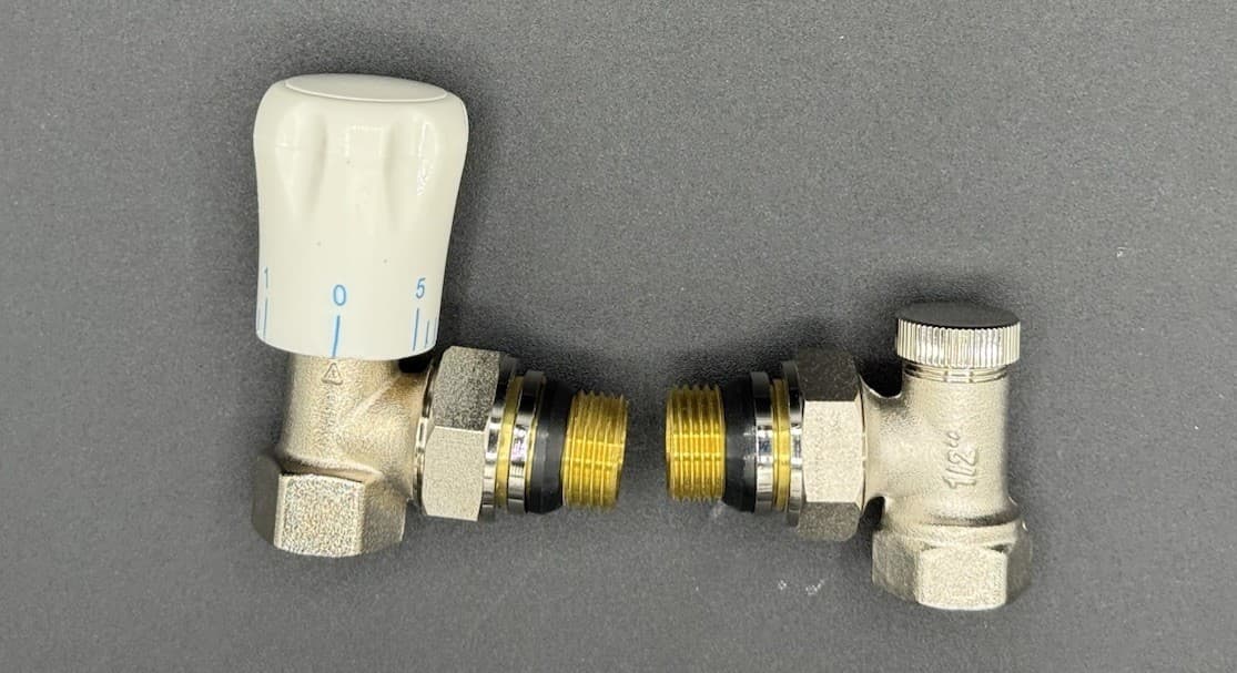 1/2" Angle Thermostatic Radiator Valve Set 2