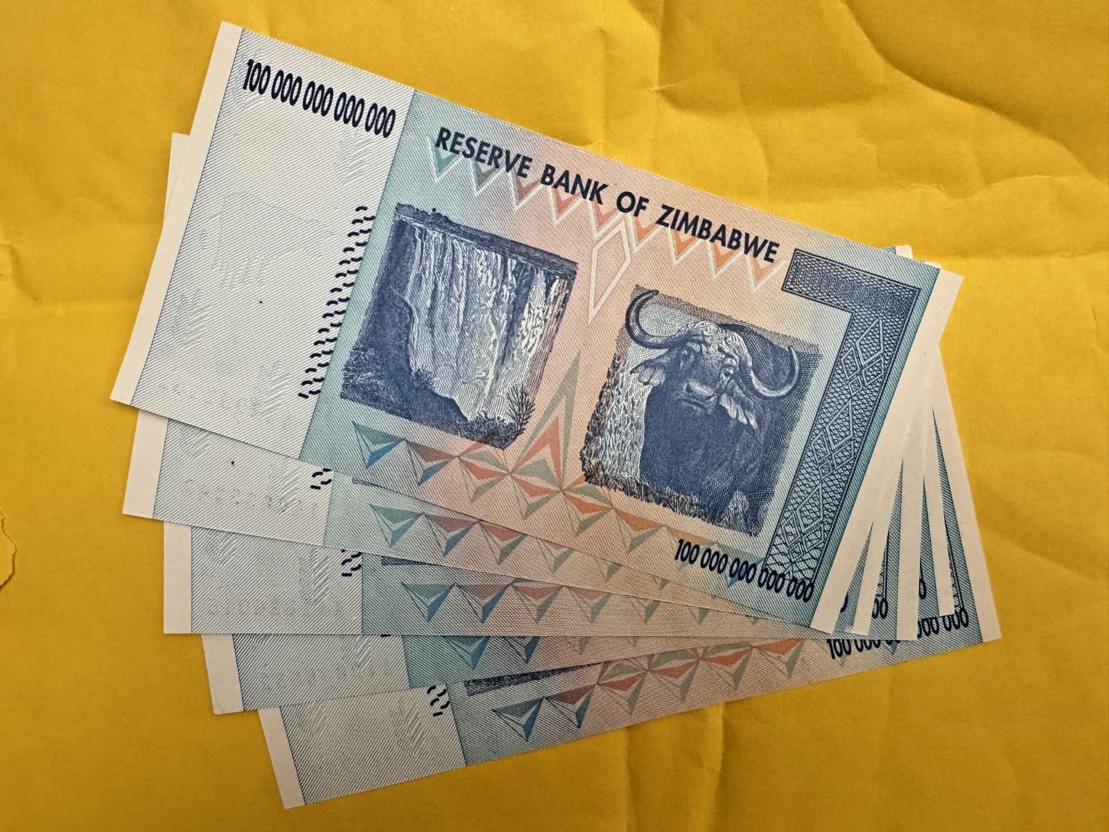 LOT OF 5 🇿🇼 ZIMBABWE 100 TRILLION DOLLAR AA/2008 🔥 PRE-ORDER, SHIPS 11/15/25 2