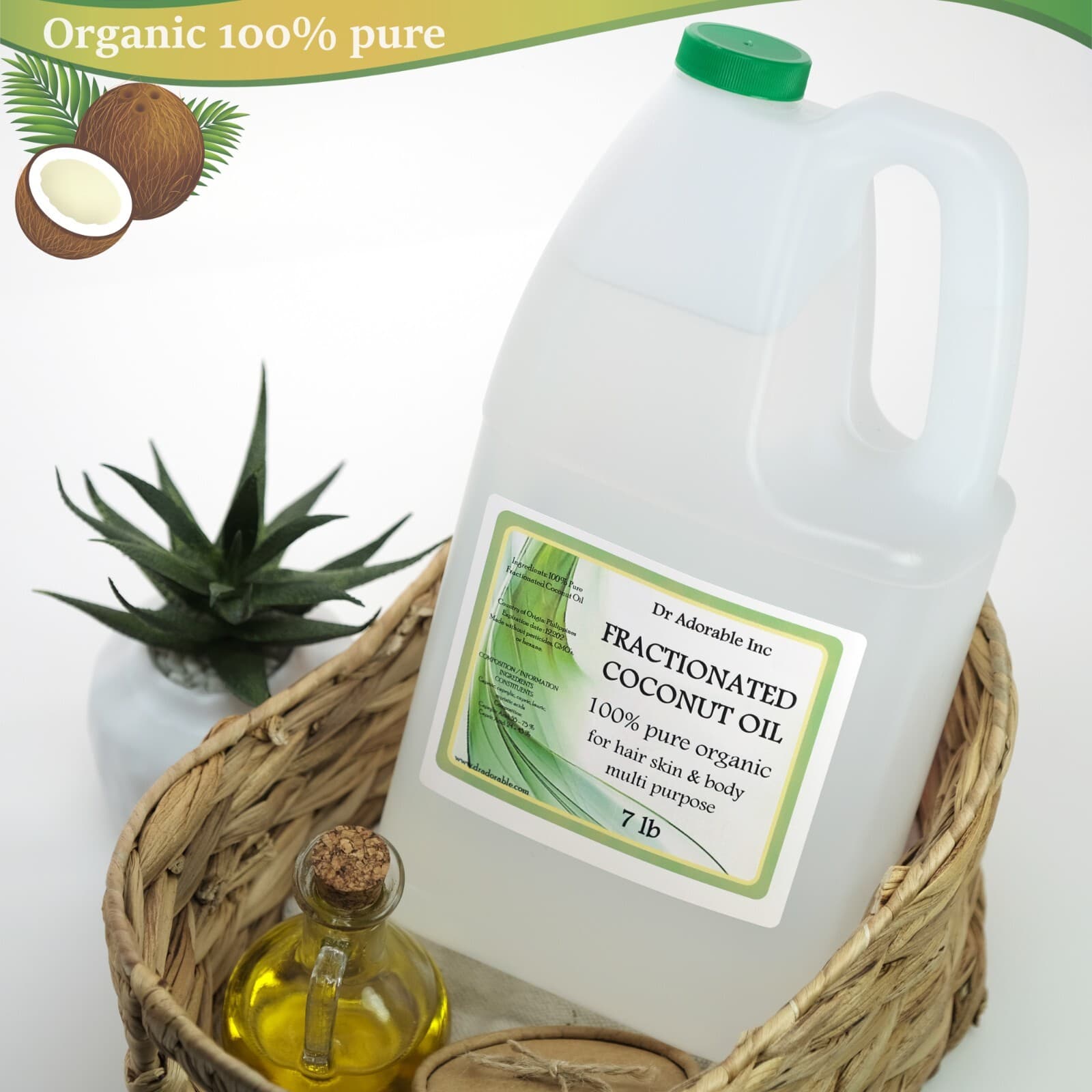Fractionated Coconut Oil by Dr.Adorable 100% Pure Multiple Sizes Available  2