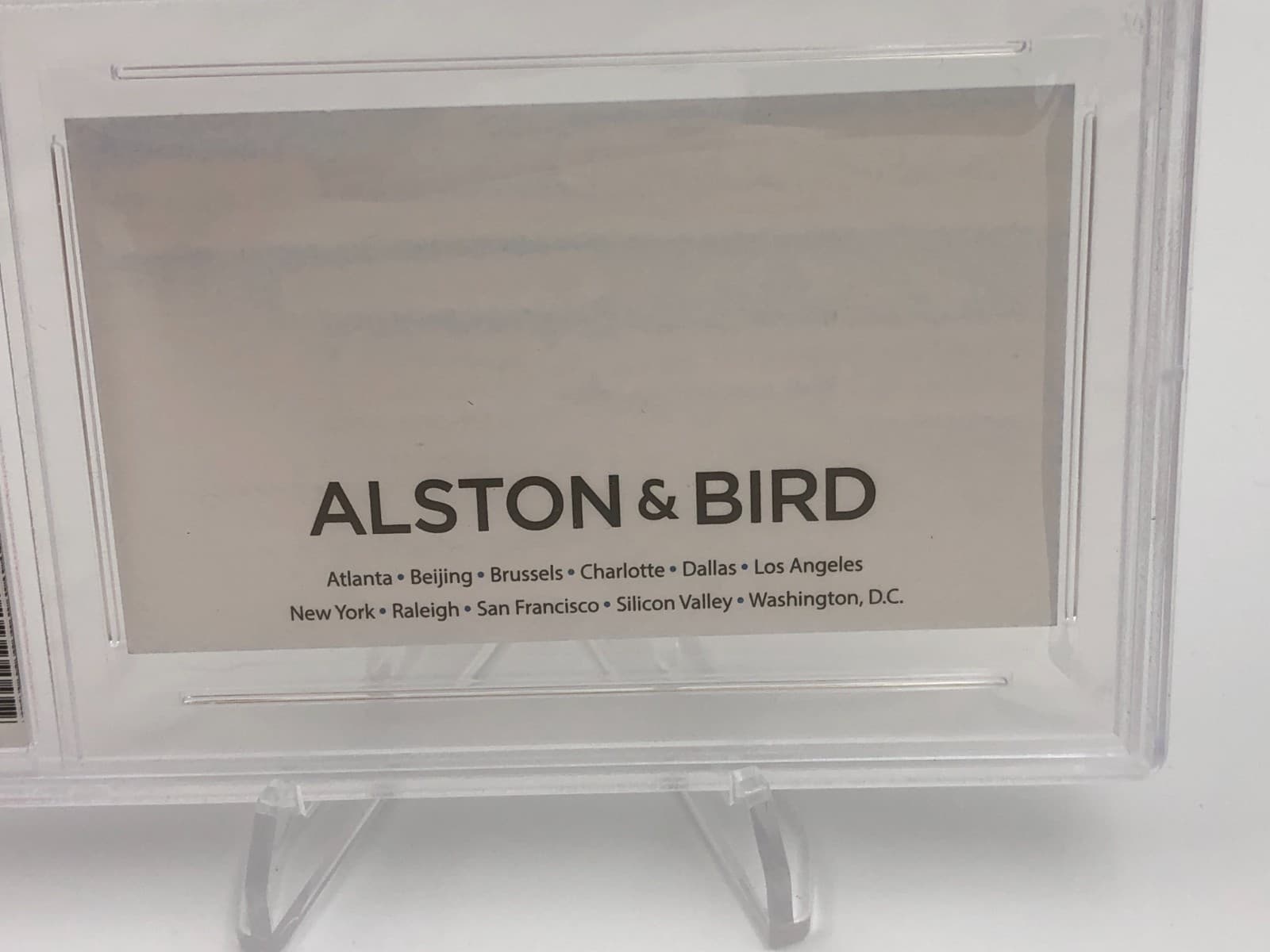 Senator ROBERT DOLE PSA AUTO Authentic Signed BUSINESS Card ALSTON & BIRD KANSAS 4