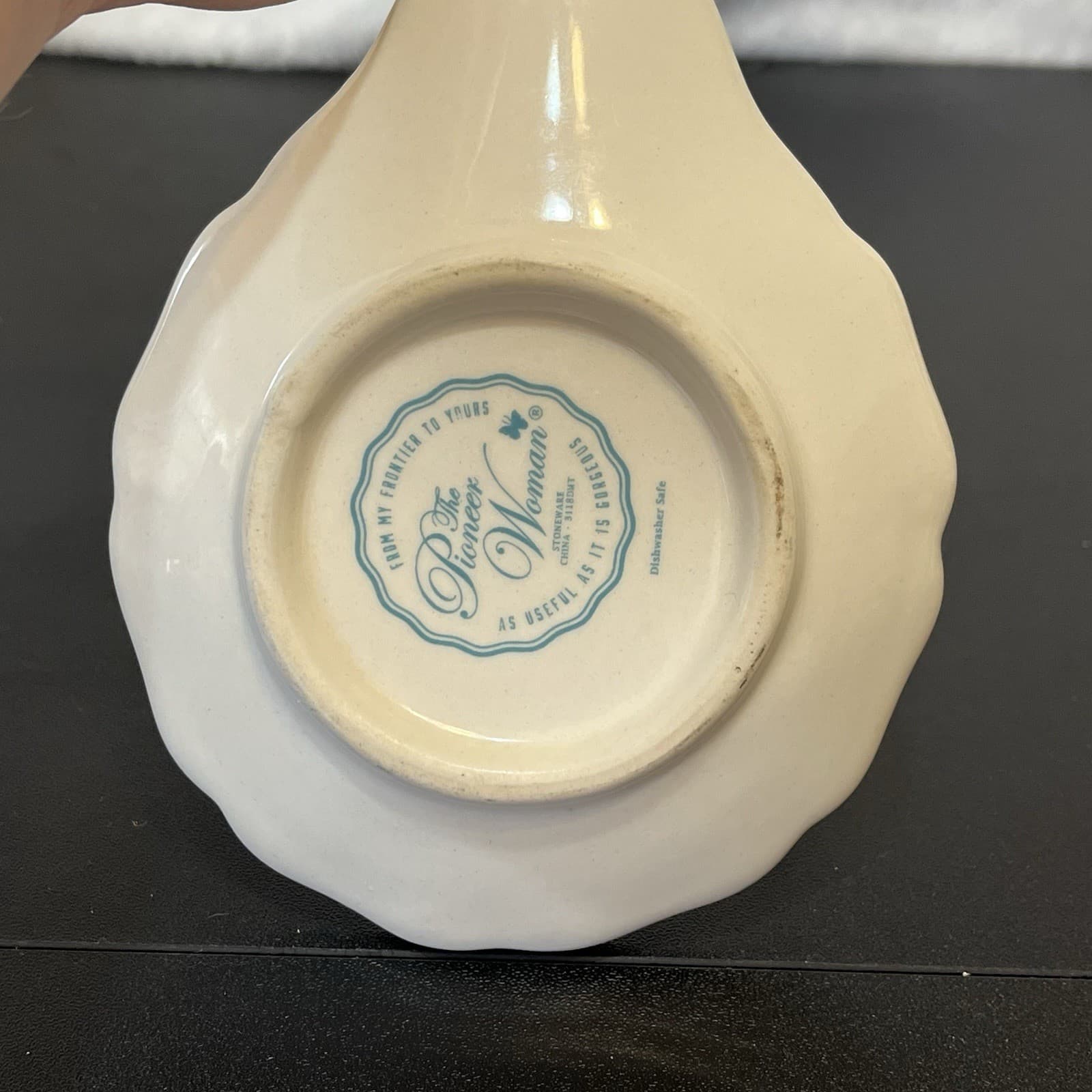 The Pioneer Woman Floral Rose Shadow Spoon Rest Vintage Yellow Blue Flowers 5