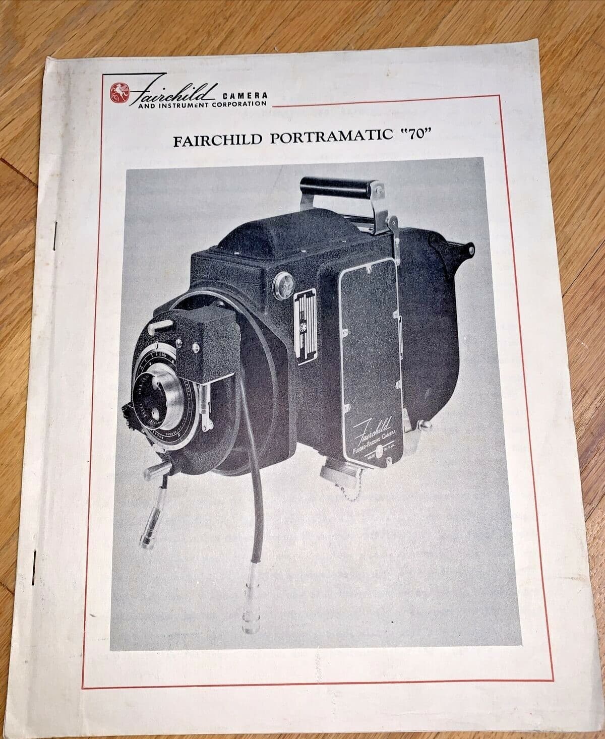 1947 FAIRCHILD CAMERA CORP - PORTRAMATIC 70 Brochure / Spec Sheet