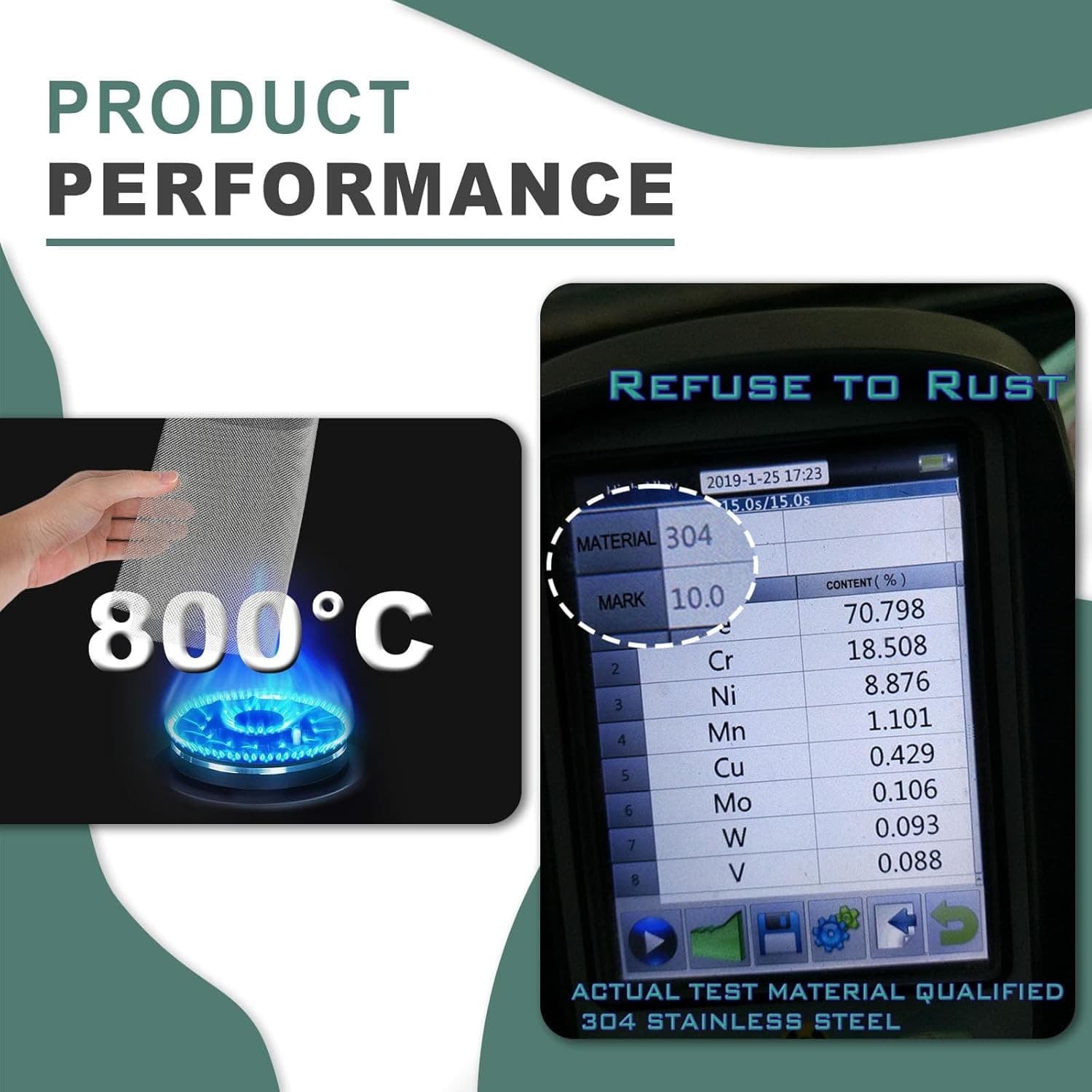 304 Stainless Steel Wire Mesh Screen 15.7 X 59 Inches  1Mm Hole 20 Mesh  No Rust 6