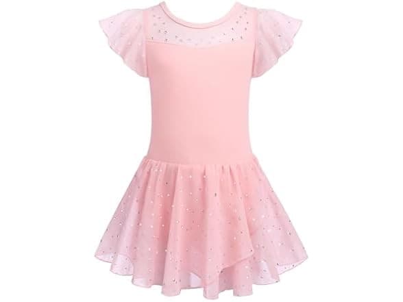 Girls Ballet Ruffle Dress Ballet Pink Girl's