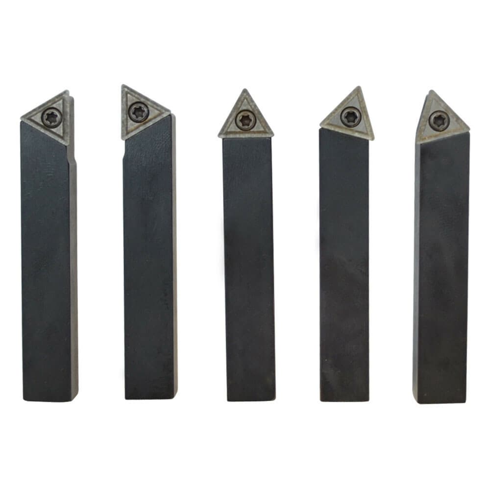 5/16" 5 Pc Indexable Carbide Insert Turning Tool Bit C6 Chipbreaker Lathe 6