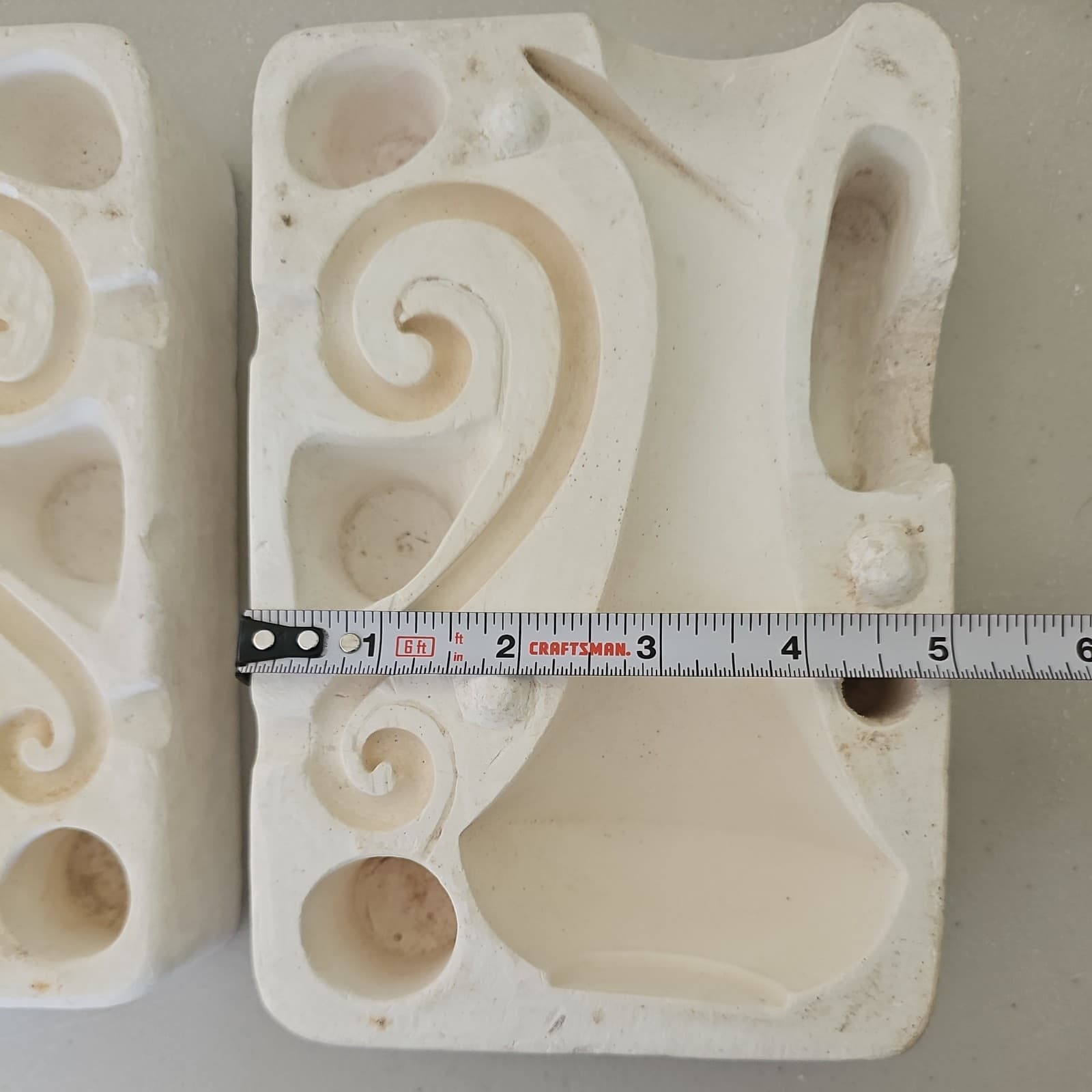 VINTAGE 1962 DUNCAN NO. 8 PITCHER WITH WAX HANDLE CERAMIC SLIP CAST MOLD 6