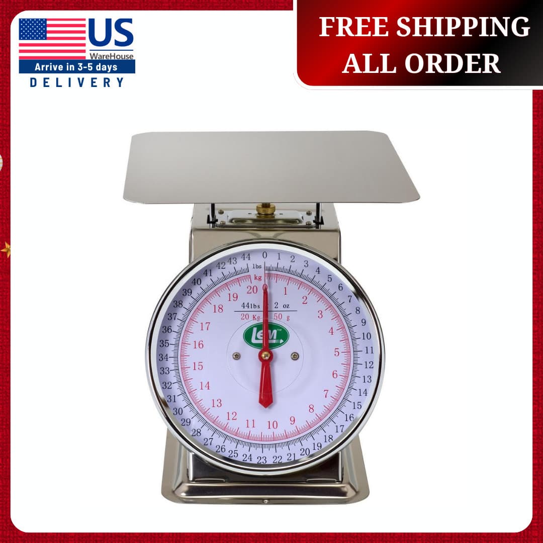 44 Lb Stainless Steel Analog Food Scale Analog Food Scale Weighing Large Heavy