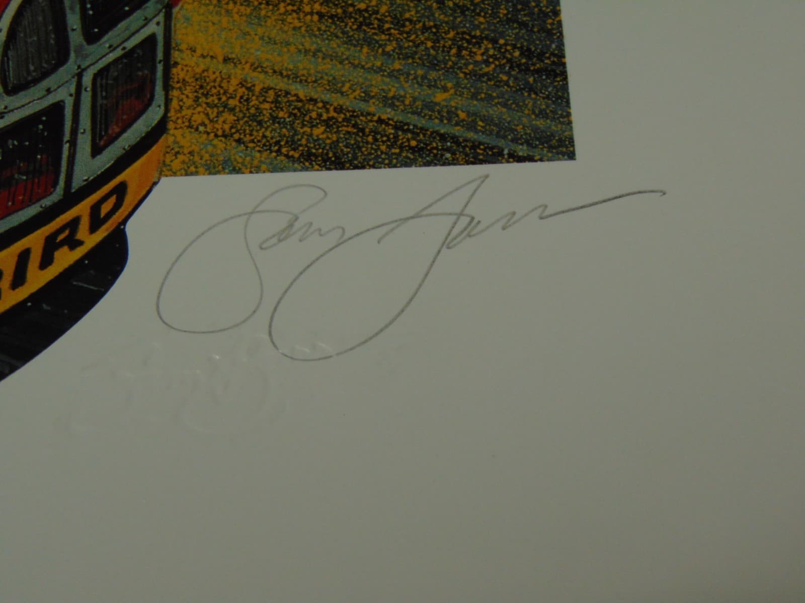 1995 BILL ELLIOTT SAM BASS SIGNED AUTOGRAPHED NASCAR POSTER PRINT COA MCDONALDS 3