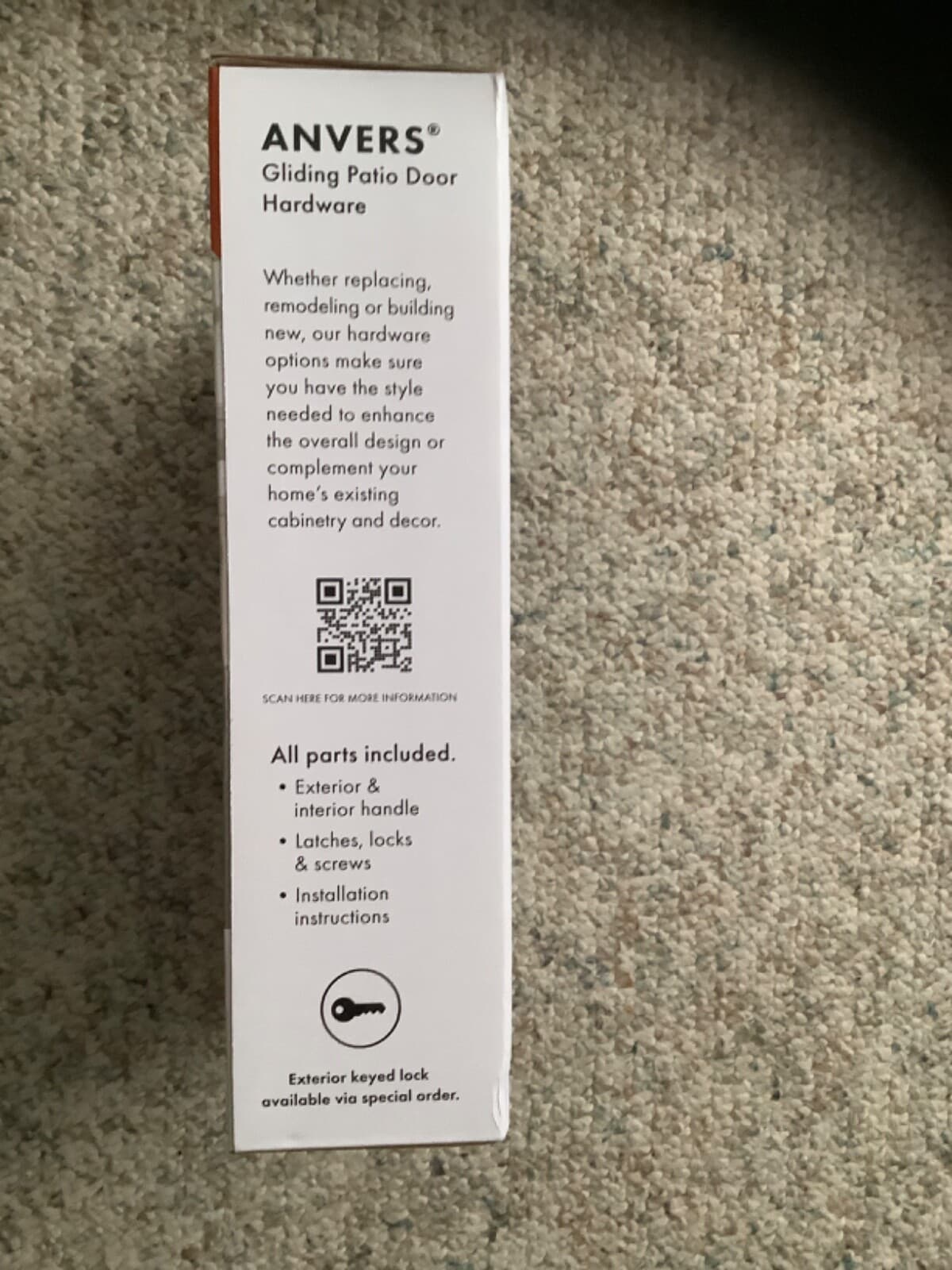 Andersen 2 Panel Gliding Patio Door Hardware, Anvers , Oil Rub Bronze 3