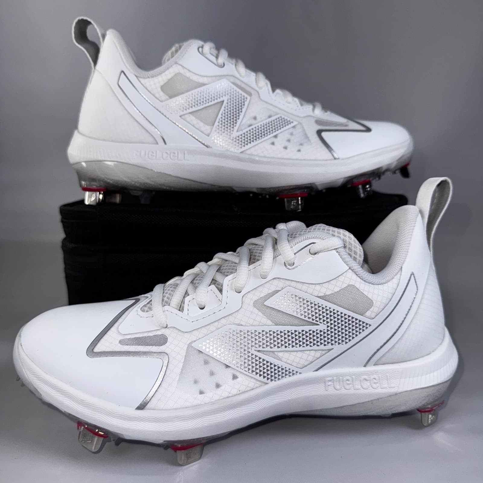 New Balance FuelCell Metal Softball Cleats All White Lightweight Women's 6.5