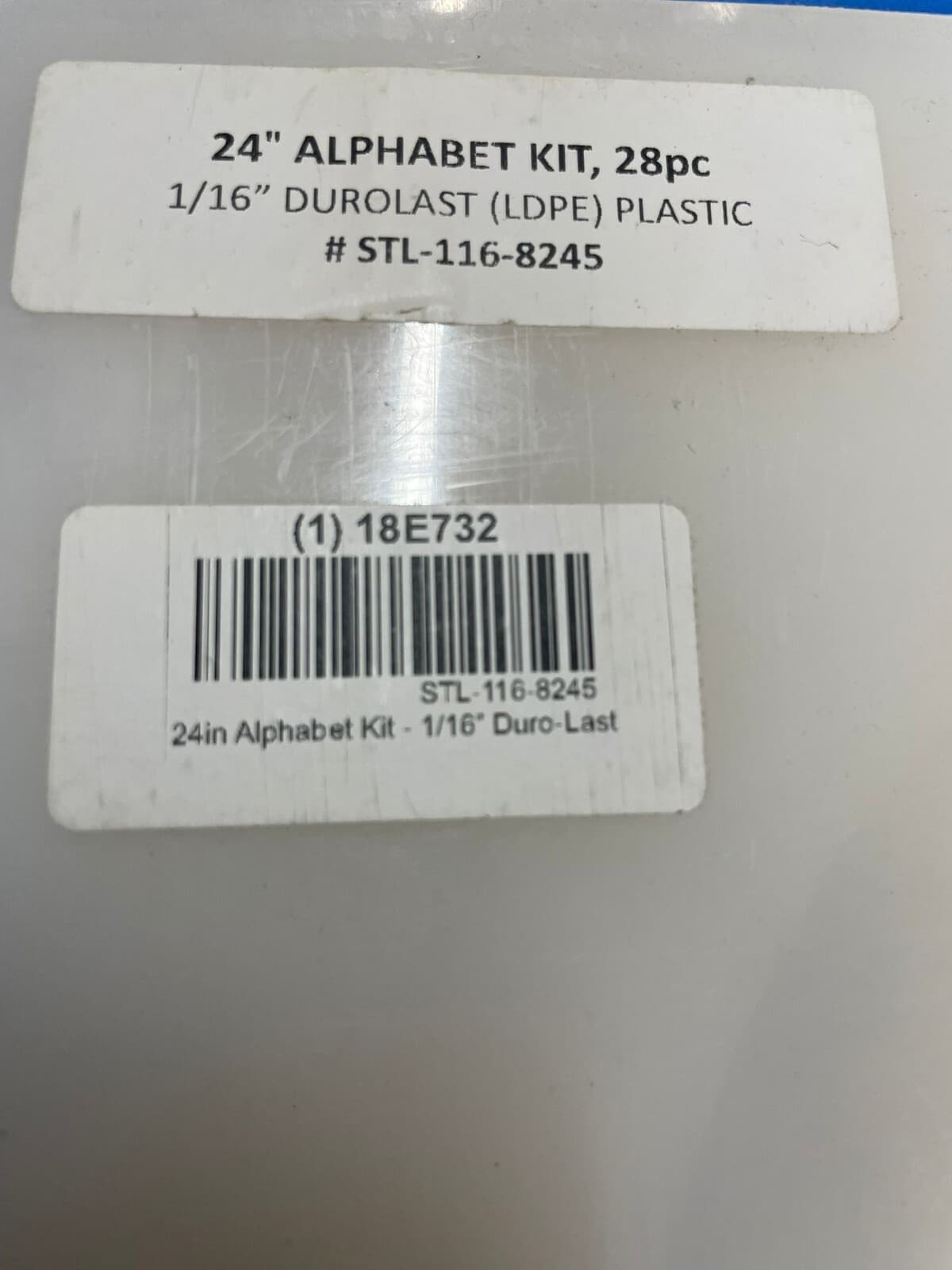 RAE STL-116-8245 Pavement Stencil 24 in Alphabet Kit - 1/16" 6