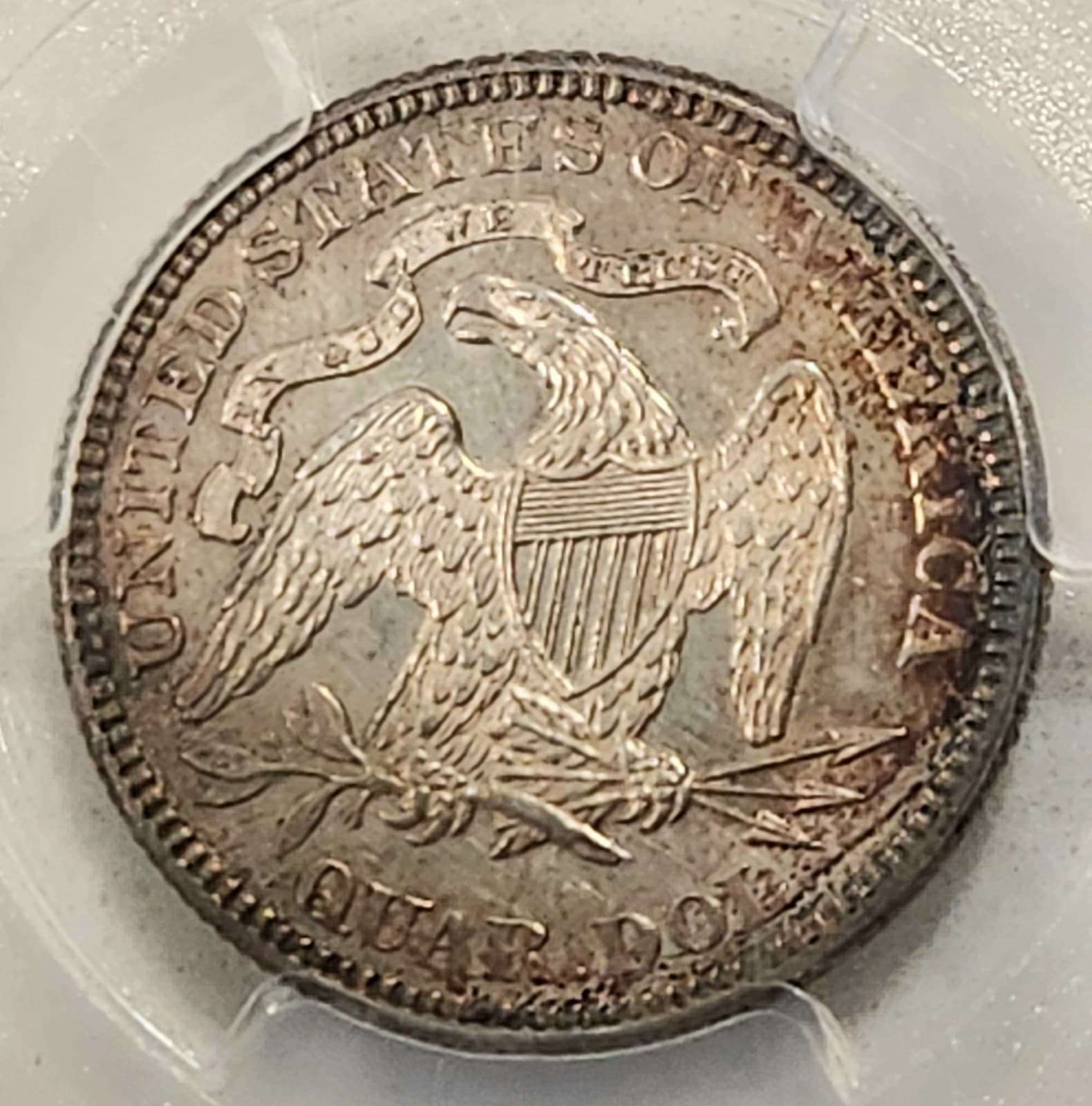 1876 Liberty Seated Quarter ~ PCGS MS62 25c US Silver Coin 4