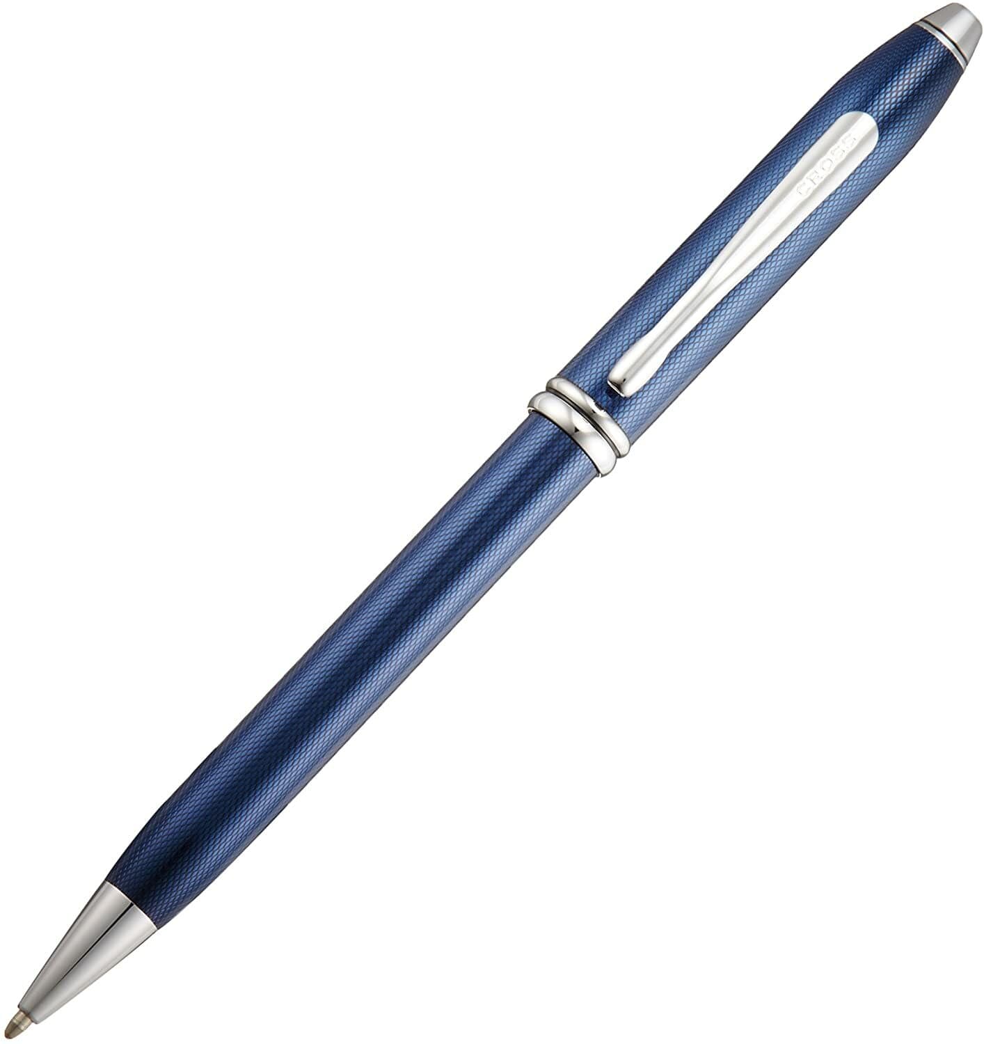 CROSS TOWNSEND, QUARTZ BLUE, BALL PEN W/ RHODIUM PLATED APPOINTMENTS (692-1) 2