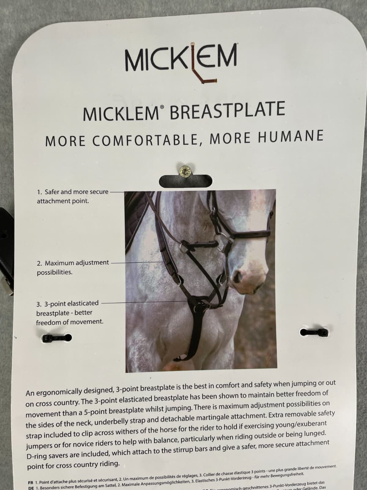 Horseware Rambo Micklem Breastplate Black Large Horse Running Martingale 4