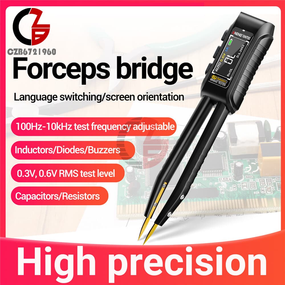 GN702 Smart Tweezer LCR Digital Bridge Meter Capacitor Inductor Component Test 2