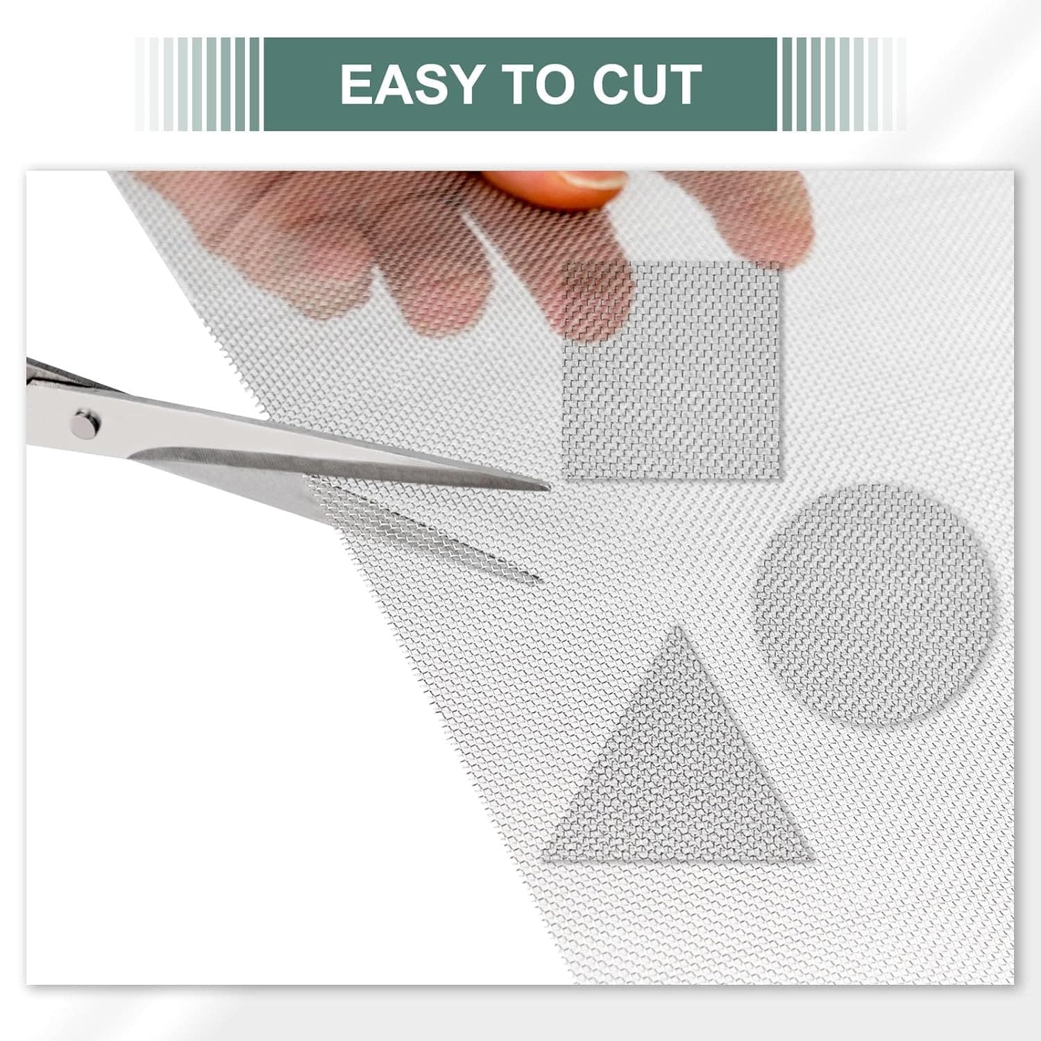 304 Stainless Steel Wire Mesh Screen 15.7x59 in 1mm Hole 20 Mesh for Filter DIY 3