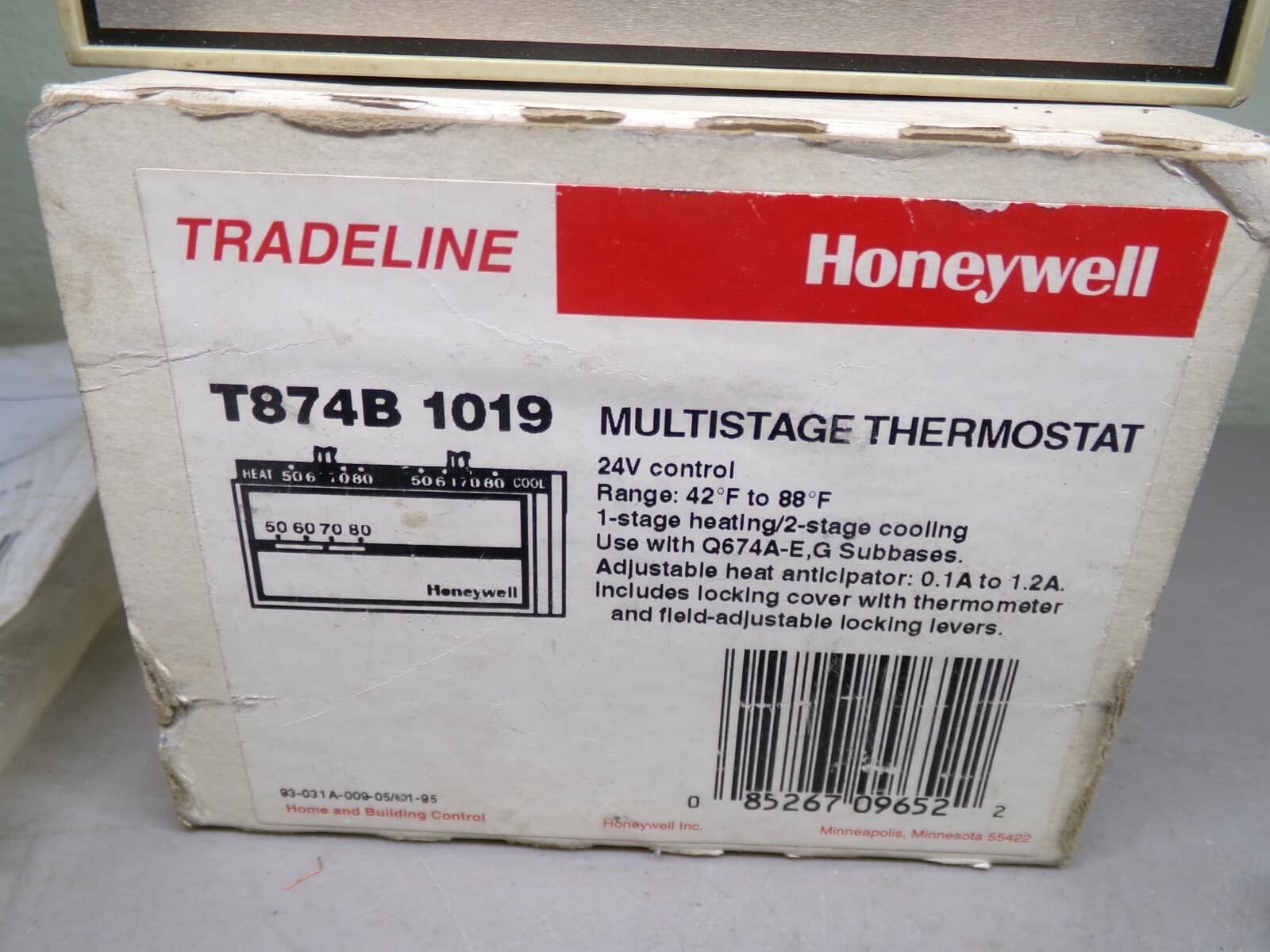 HONEYWELL T874B1019 MULTISTAGE THERMOSTAT NOS 3