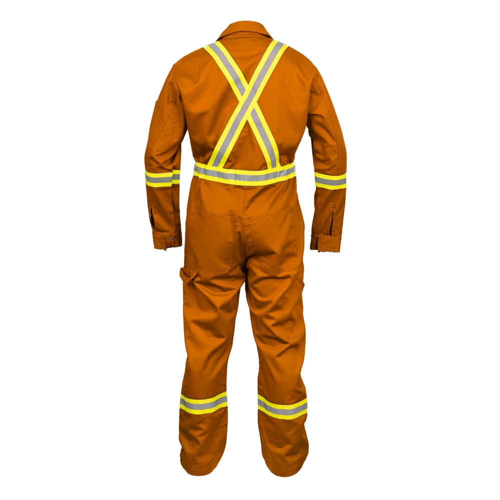 Flame Resistant Hi Vis Coverall with Leg Zipper 3