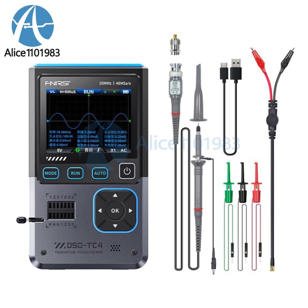 DSO-TC4 Oscilloscope Transistor Tester Electronics Component Tester 10MHz 48Ms/s 2