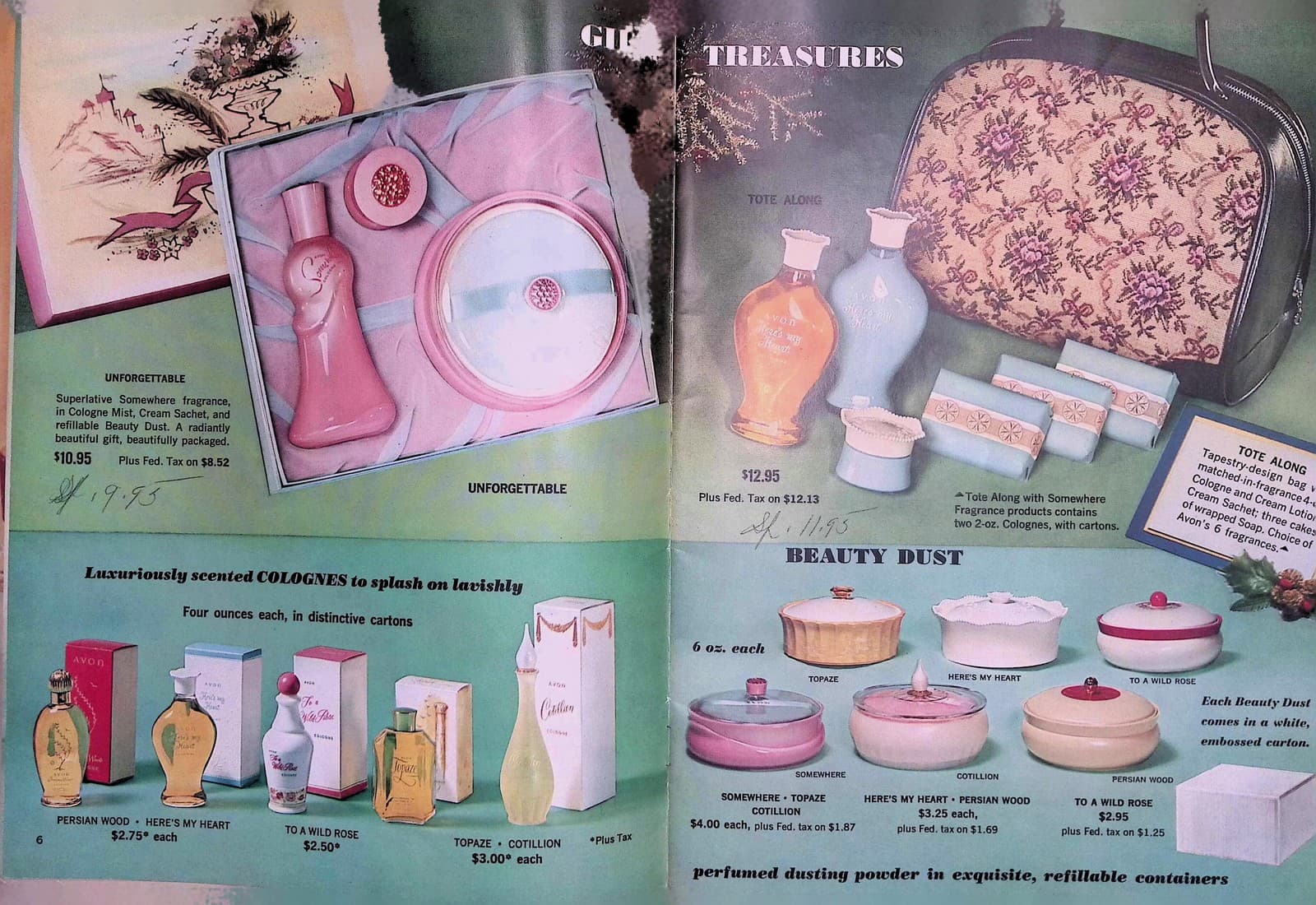 Avon 1962 Holiday Campaign Brochure Perfume Tree Ornaments Gift Guide 5