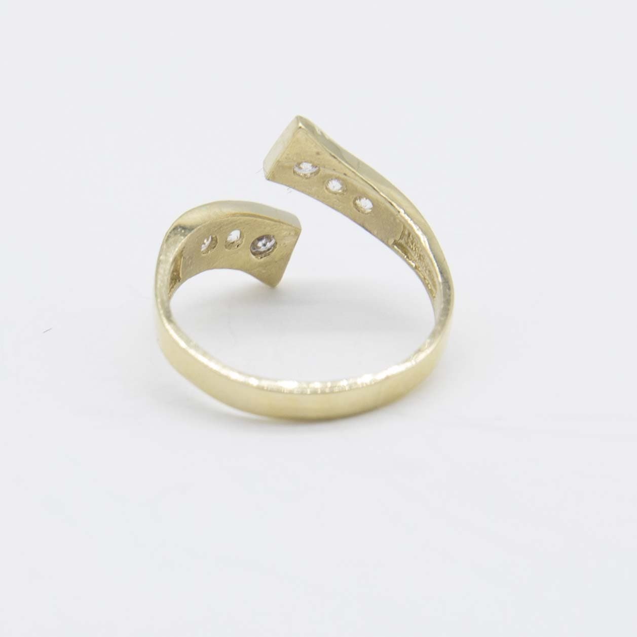 Sideways Toe Ring Solid Real 10K Yellow Gold 3