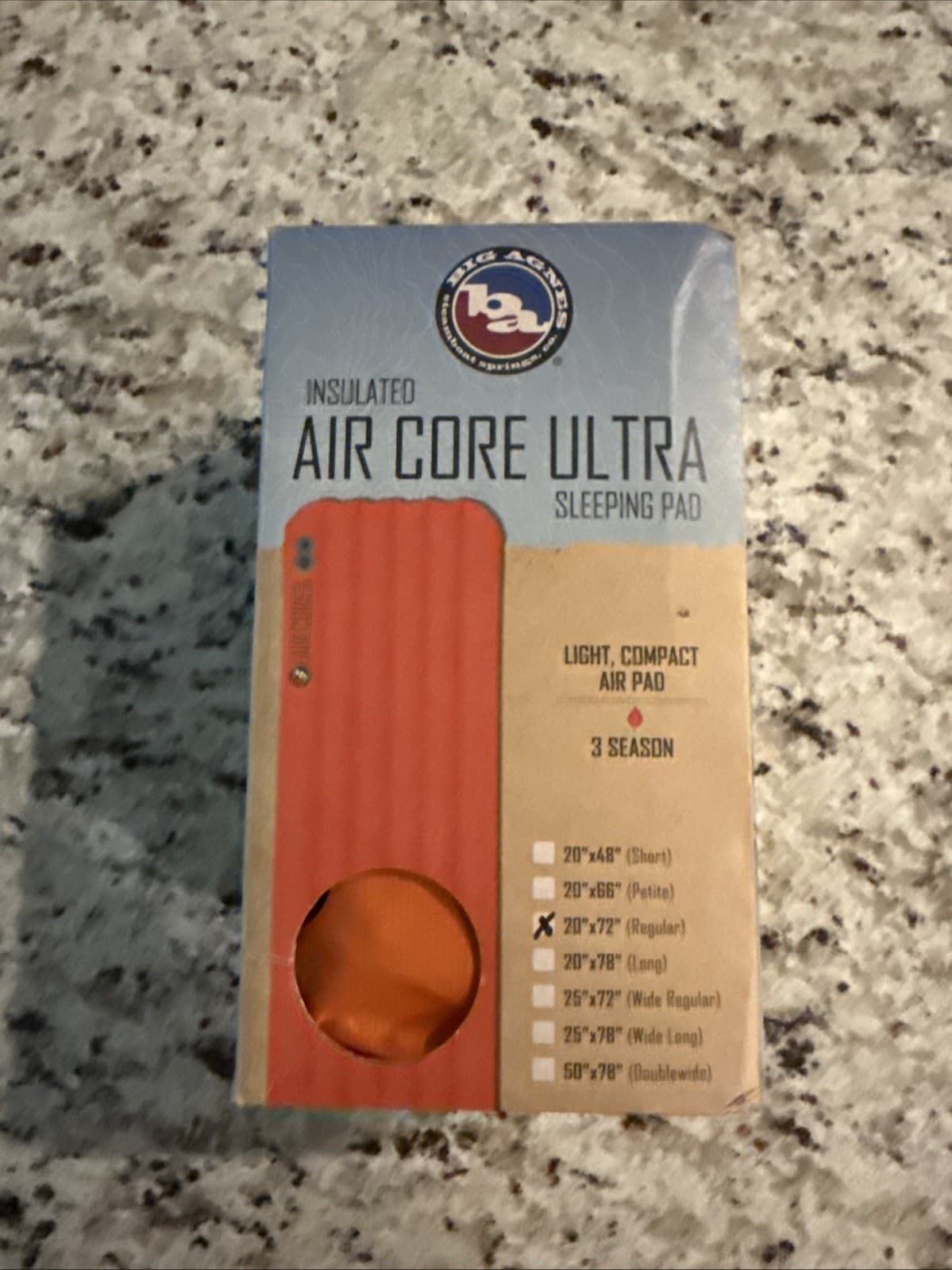 Big Agnes Air Core Ultra Sleeping Pad Uninsulated 72x20 Regular