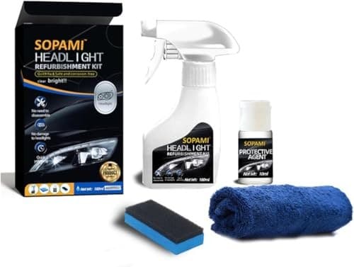 Automotive Headlight Restoration Kit, Headlamp Headlight Cleaner Restores  2
