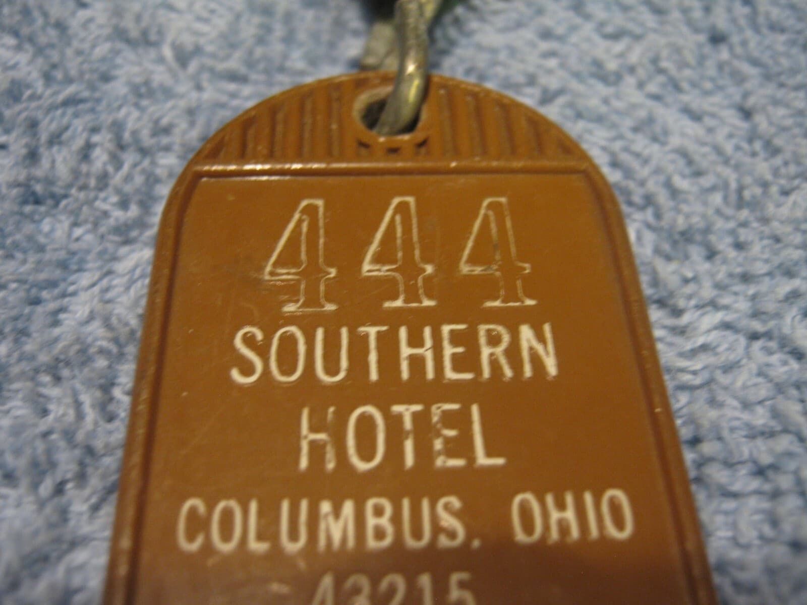 Vintage Hotel Room Key # 444 SOUTHERN HOTEL COLUMBUS OHIO 43215 6