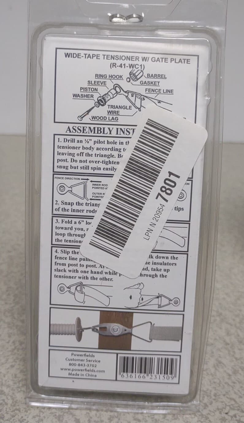 1 POWERFIELDS R-40-WC2 1.5" POLY TAPE END TENSIONER. NEW in Package 2